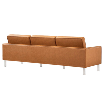 Loft Tufted Vegan Leather 2-Piece Furniture Set