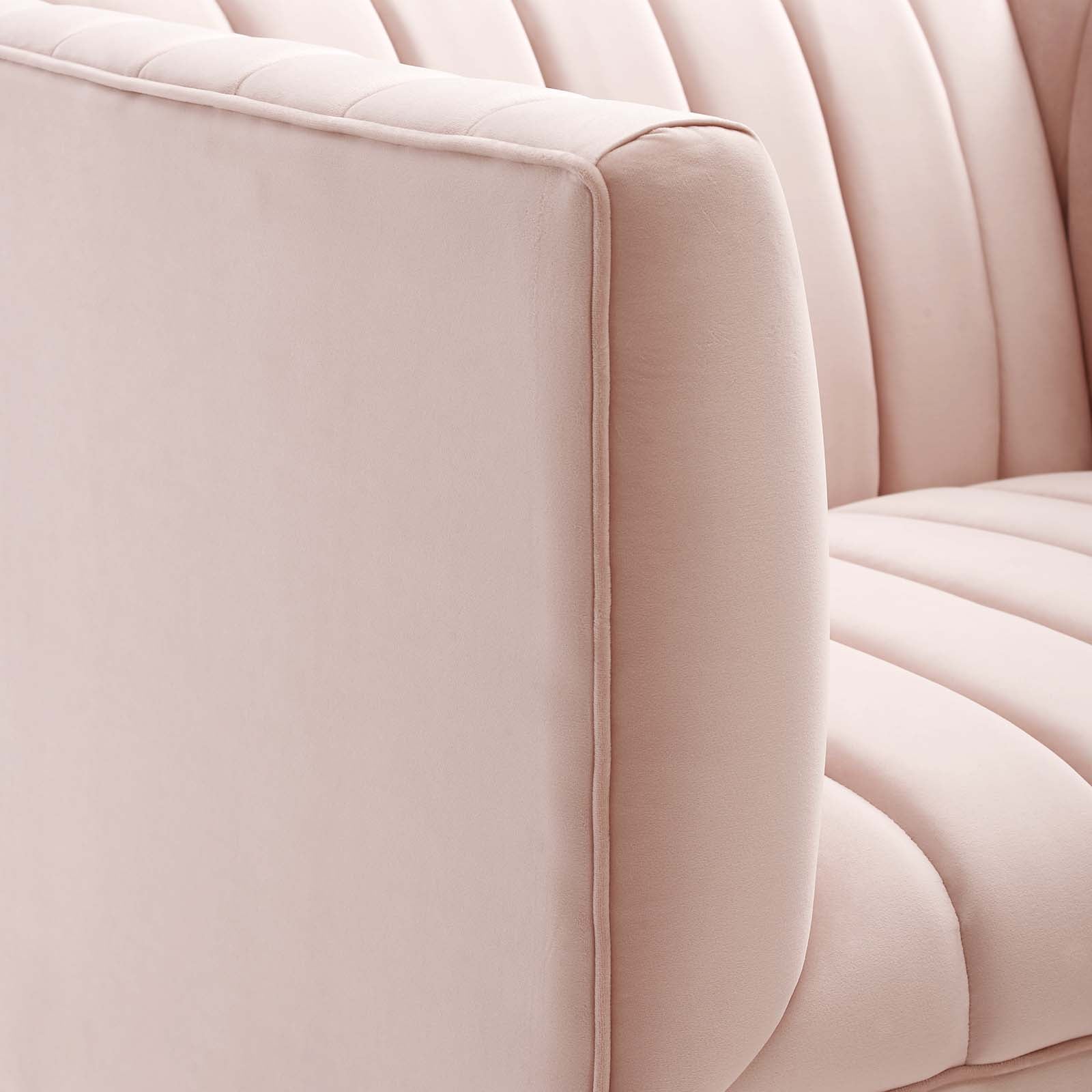 Shift Channel Tufted Performance Velvet Armchair