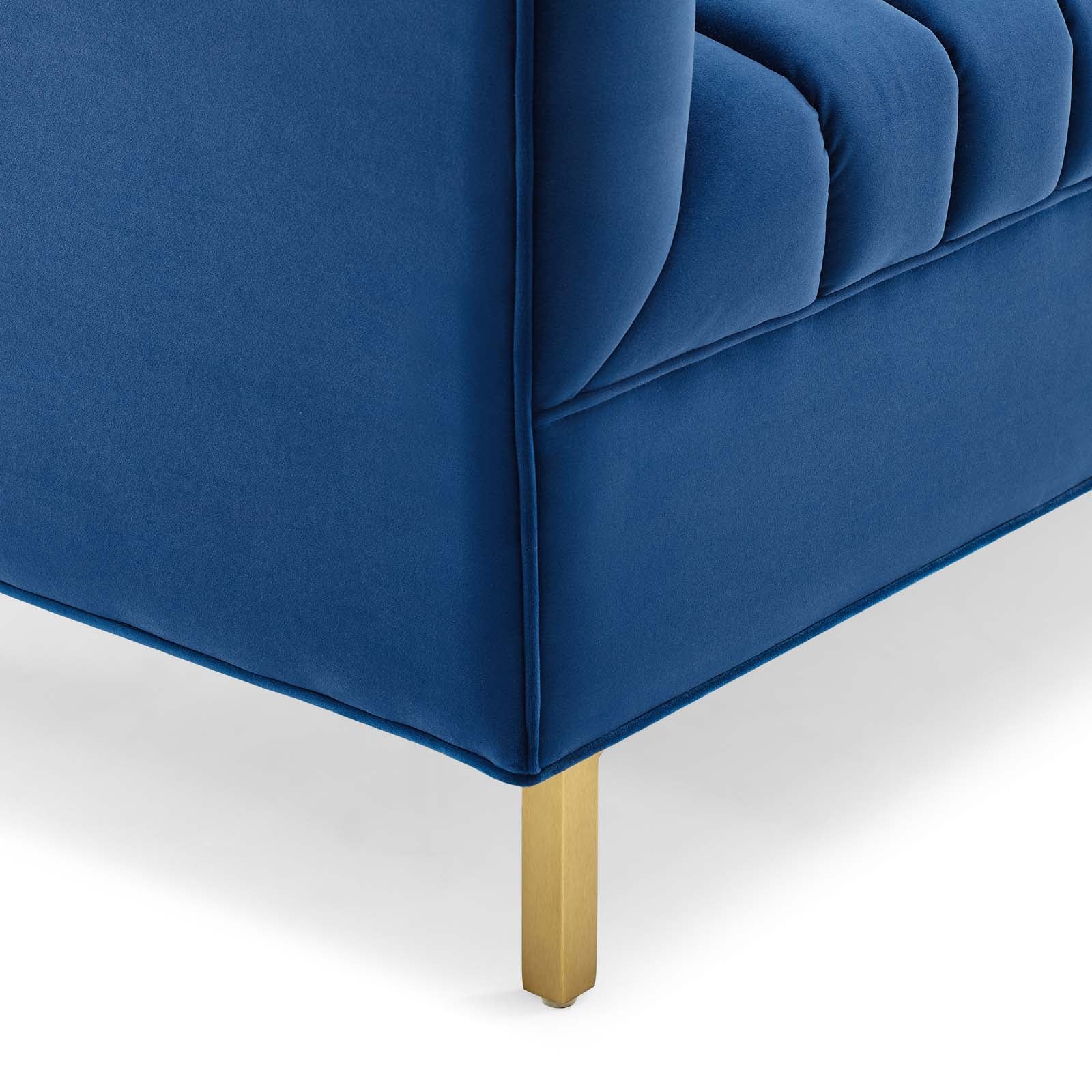 Shift Channel Tufted Performance Velvet Loveseat