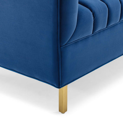 Shift Channel Tufted Performance Velvet Loveseat