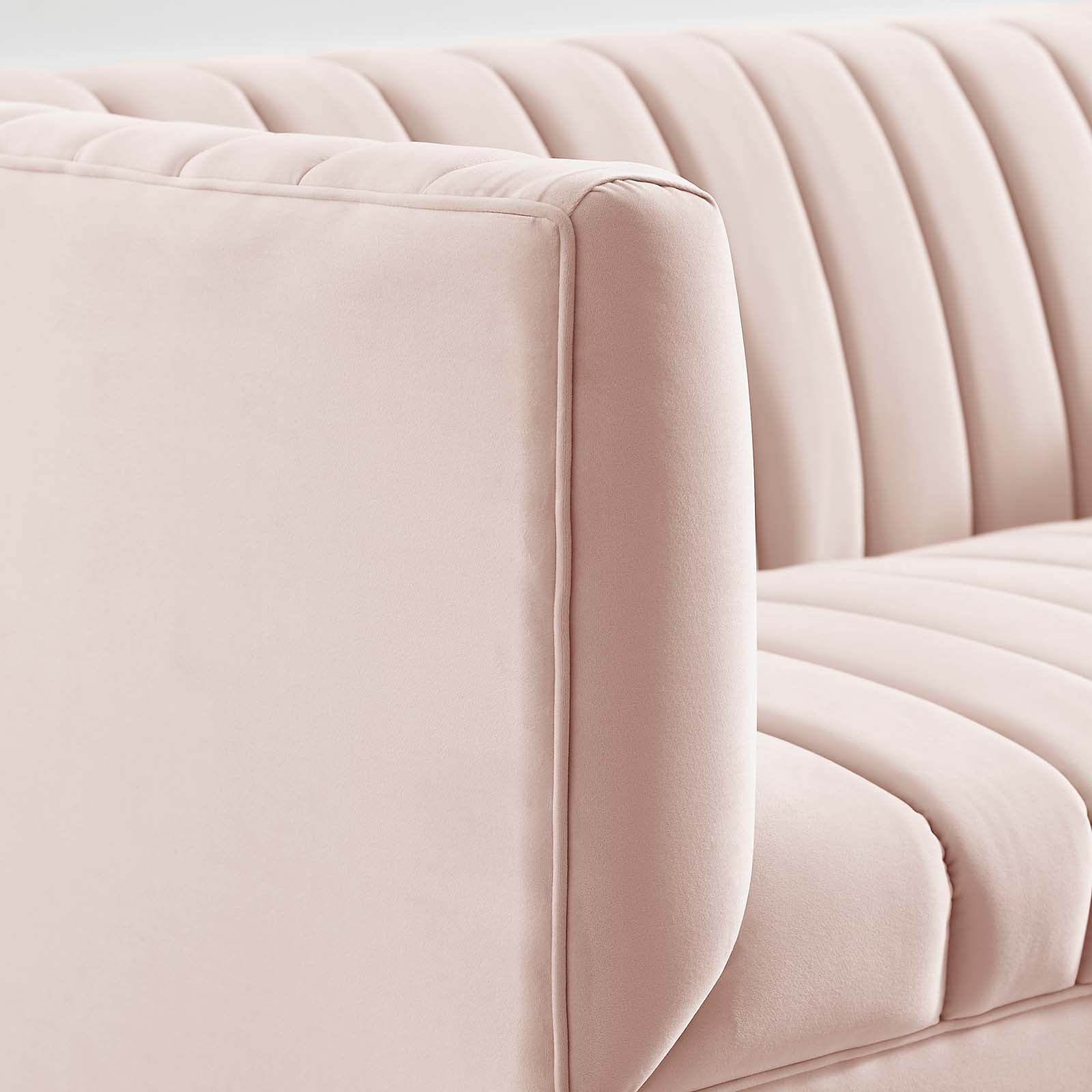 Shift Channel Tufted Performance Velvet Loveseat