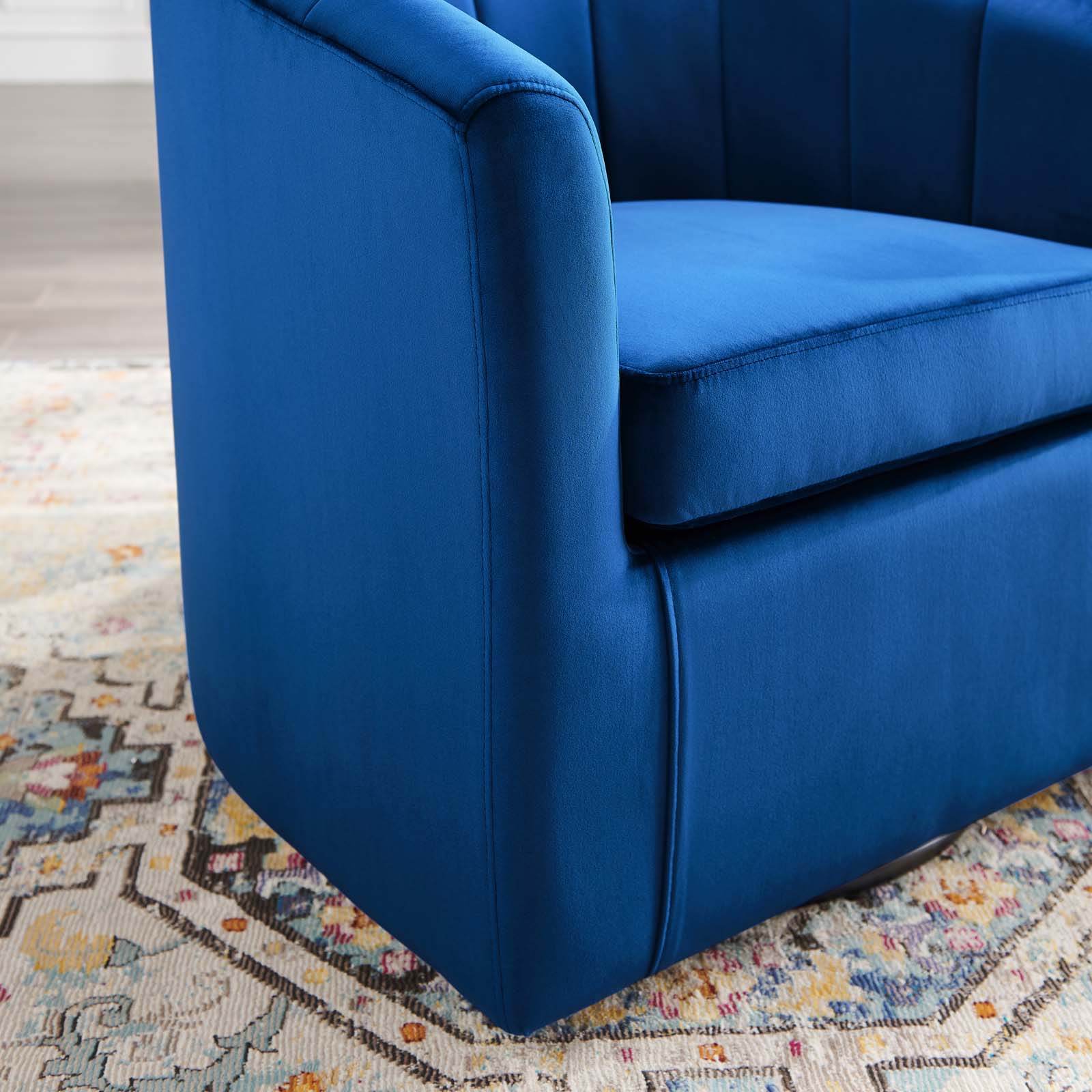 Prospect Performance Velvet Swivel Armchair