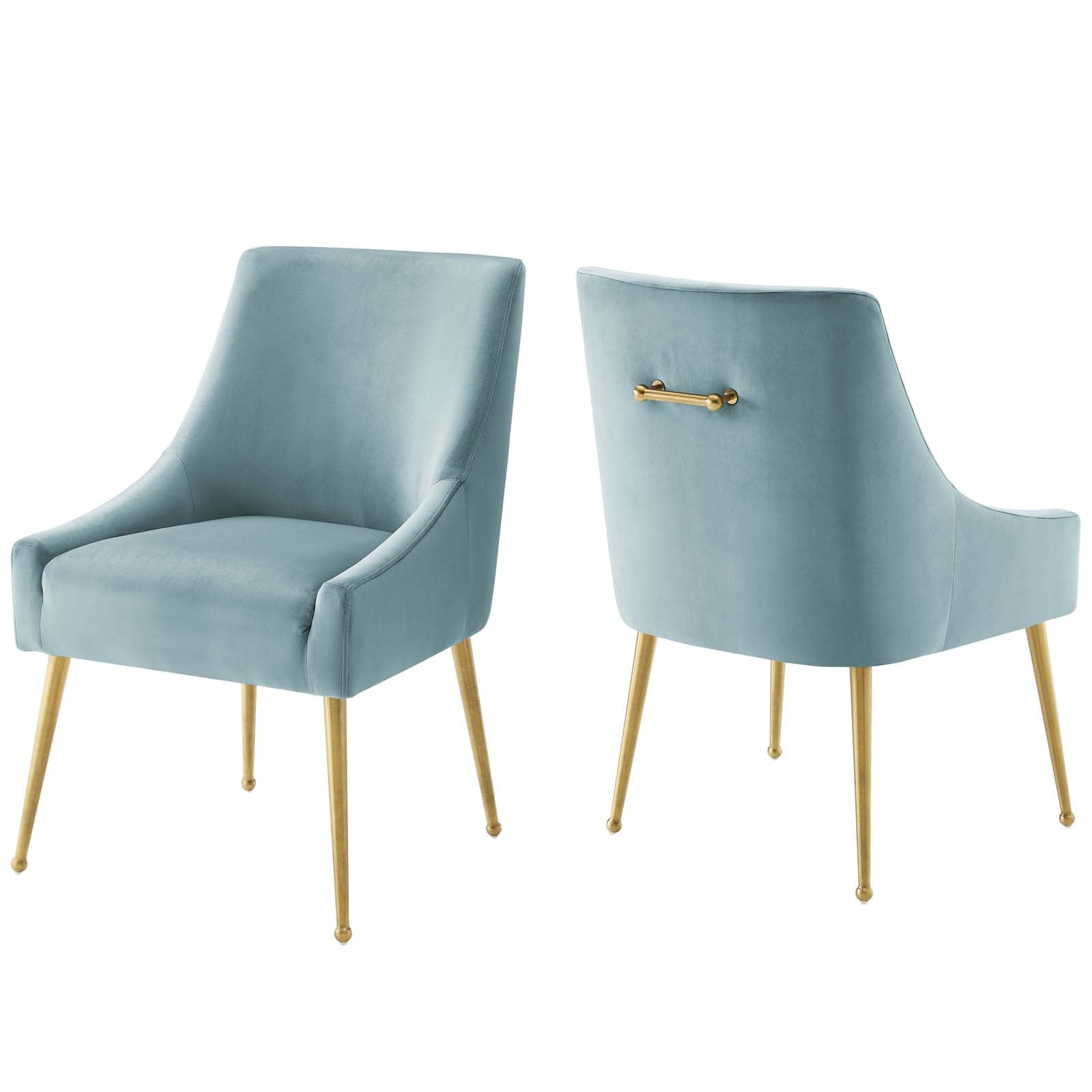 Discern Upholstered Performance Velvet Dining Chair Set of 2