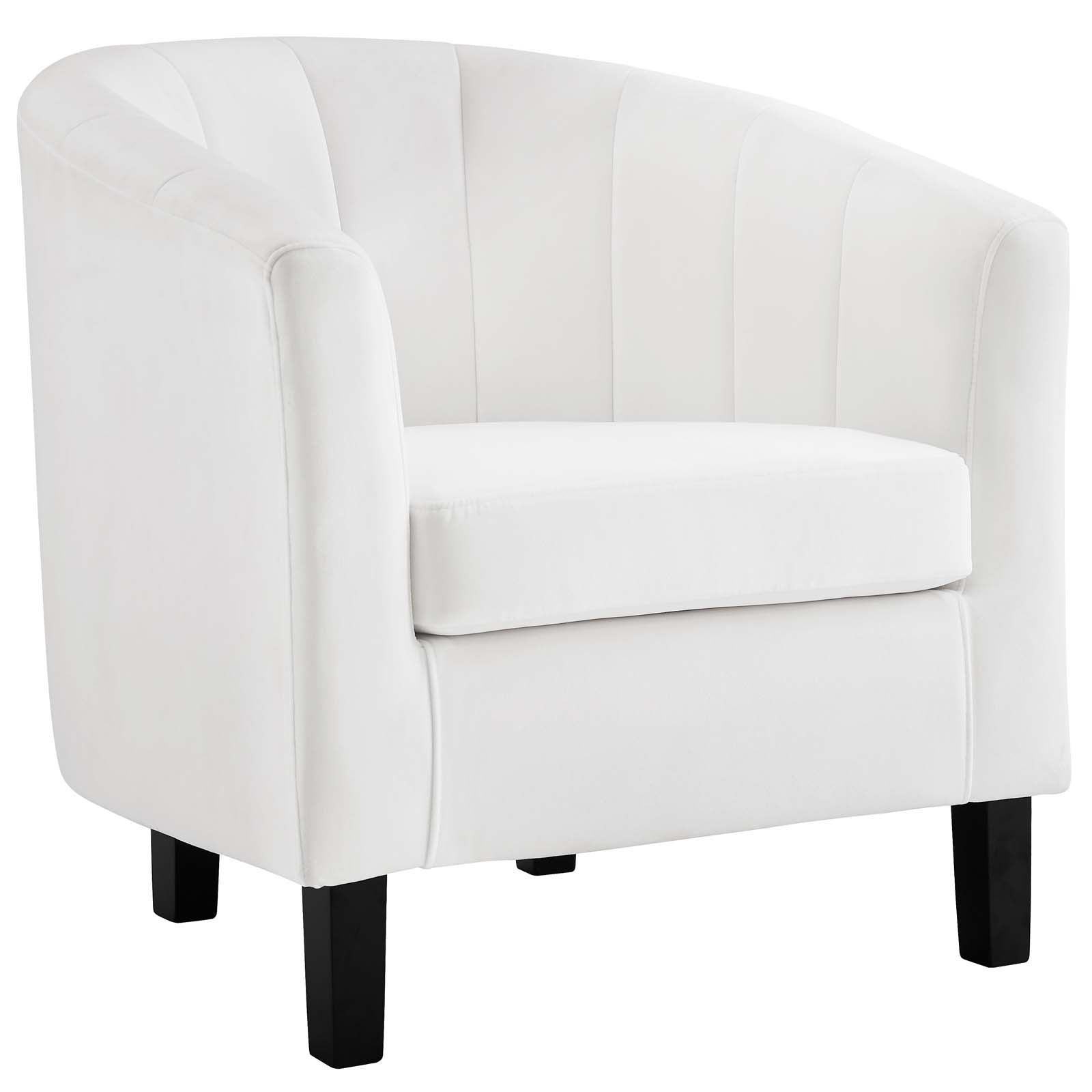 Prospect Channel Tufted Performance Velvet Armchair Set of 2