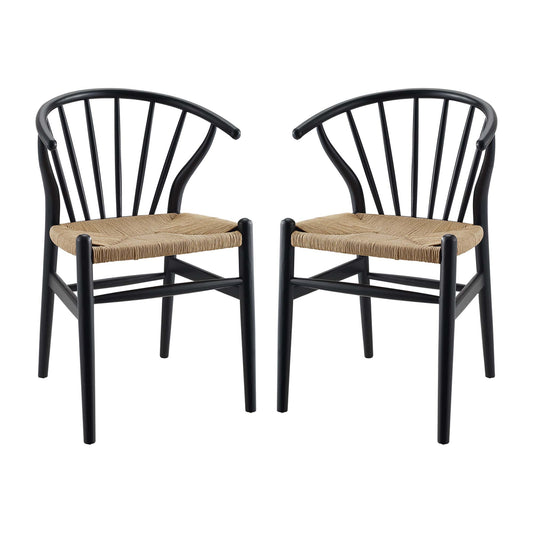 Flourish Spindle Wood Dining Side Chair Set of 2