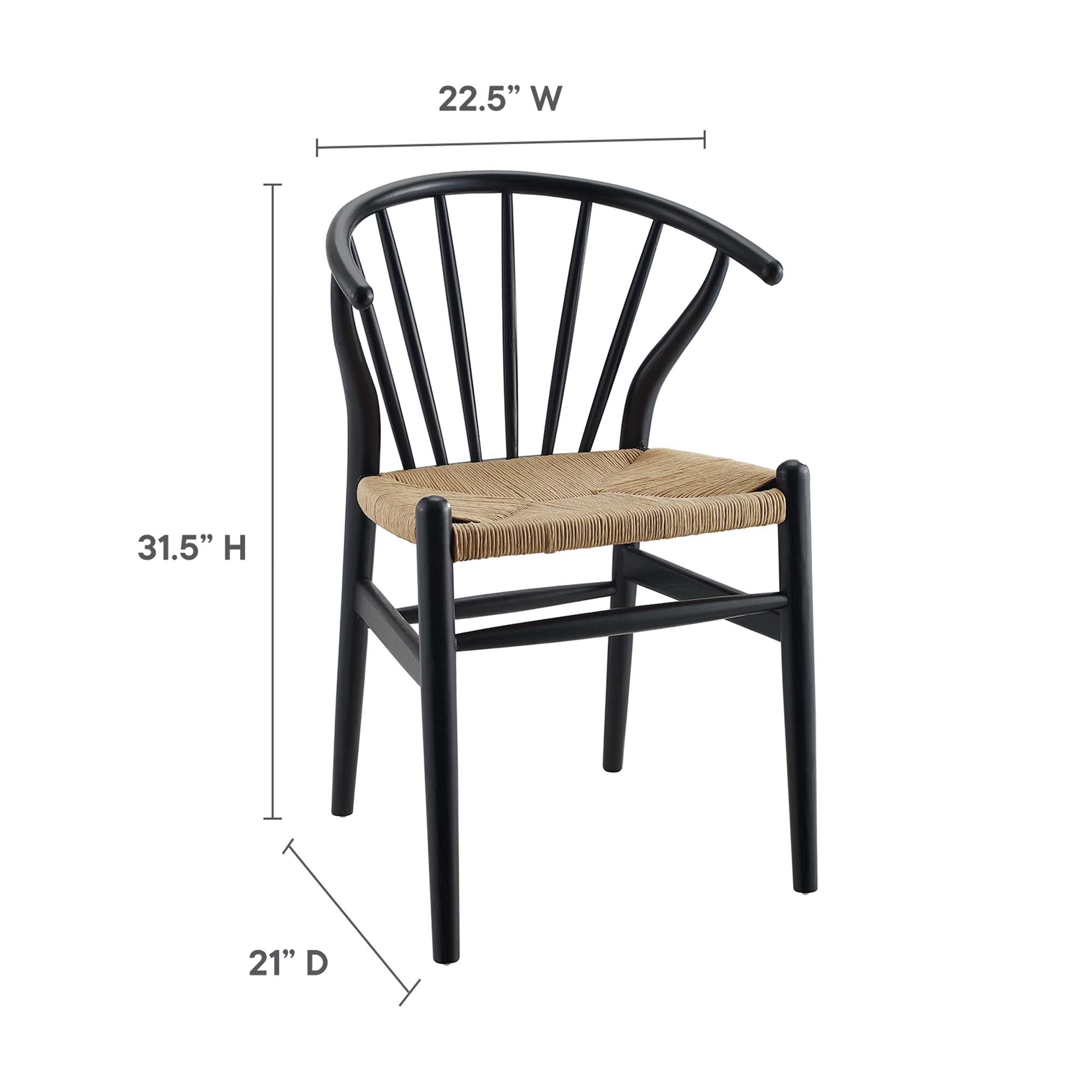 Flourish Spindle Wood Dining Side Chair Set of 2