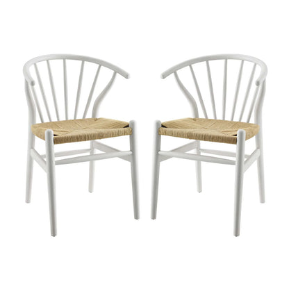 Flourish Spindle Wood Dining Side Chair Set of 2