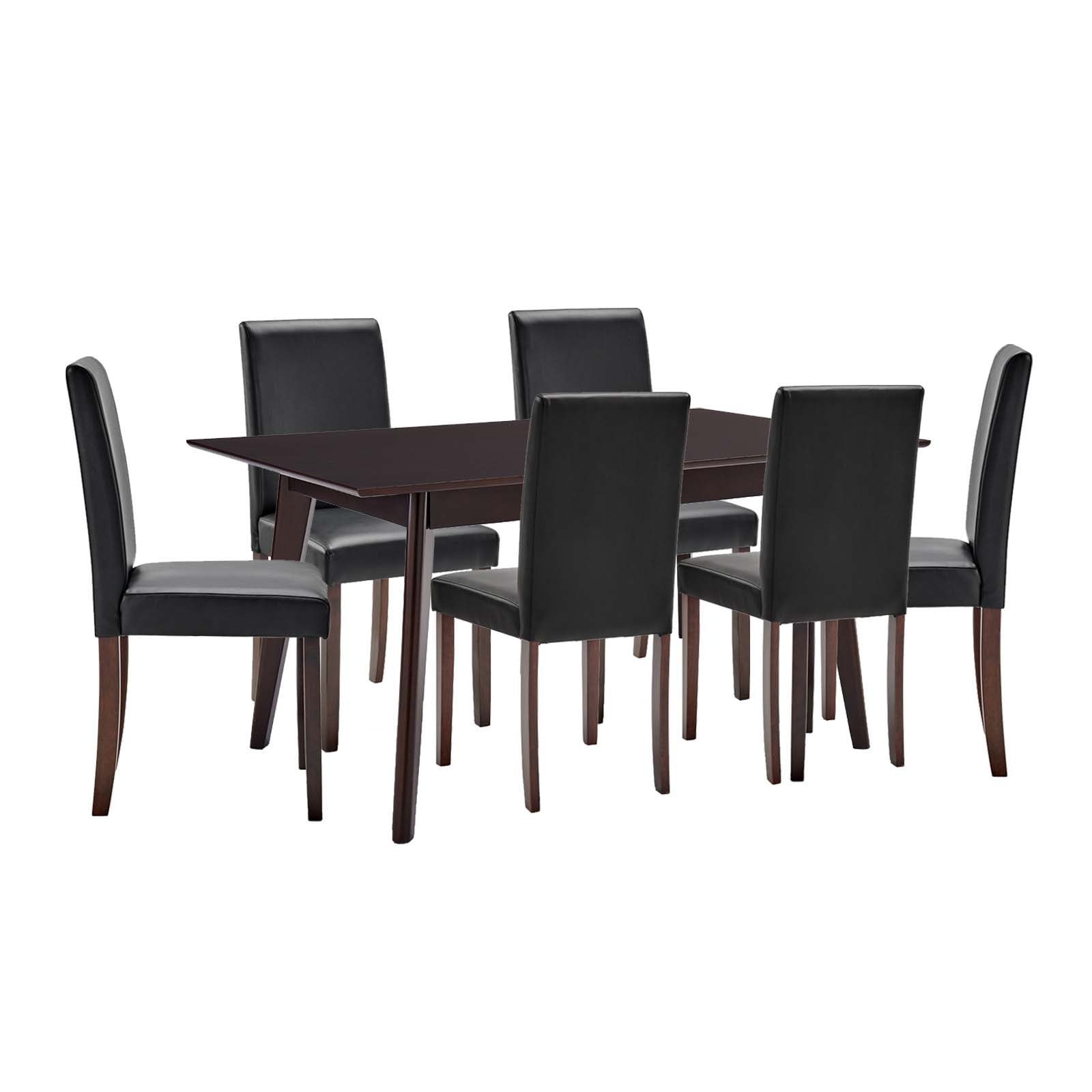 Prosper 7 Piece Faux Leather Dining Set