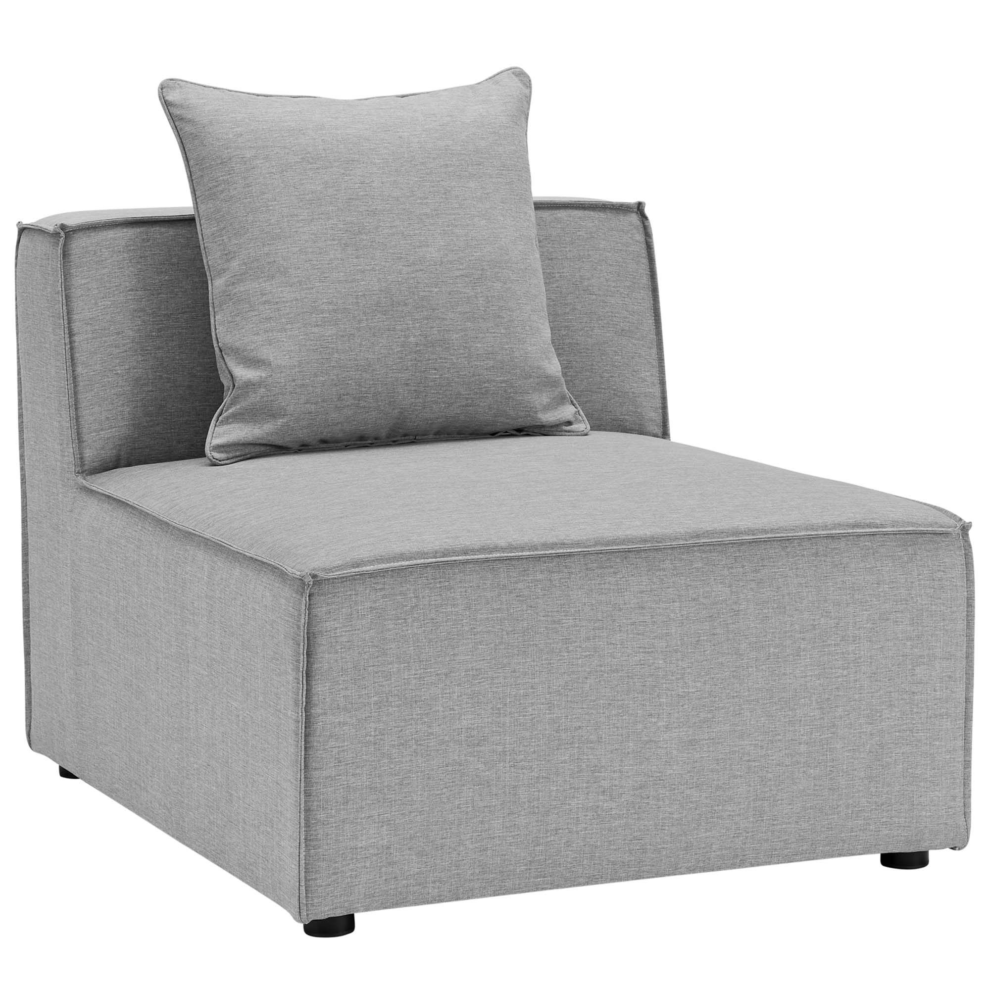 Saybrook Outdoor Patio Upholstered Sectional Sofa Armless Chair