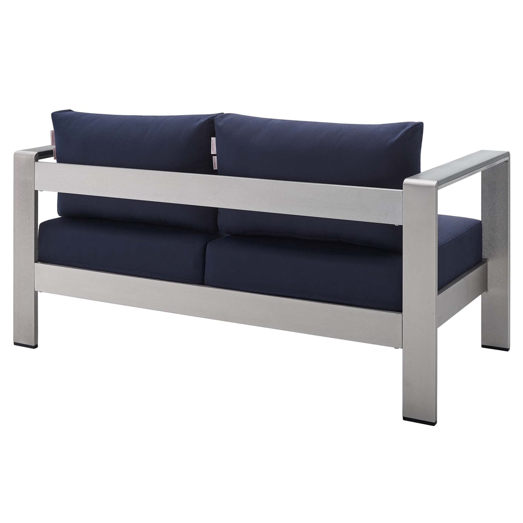 Shore Sunbrella® Fabric Aluminum Outdoor Patio Loveseat