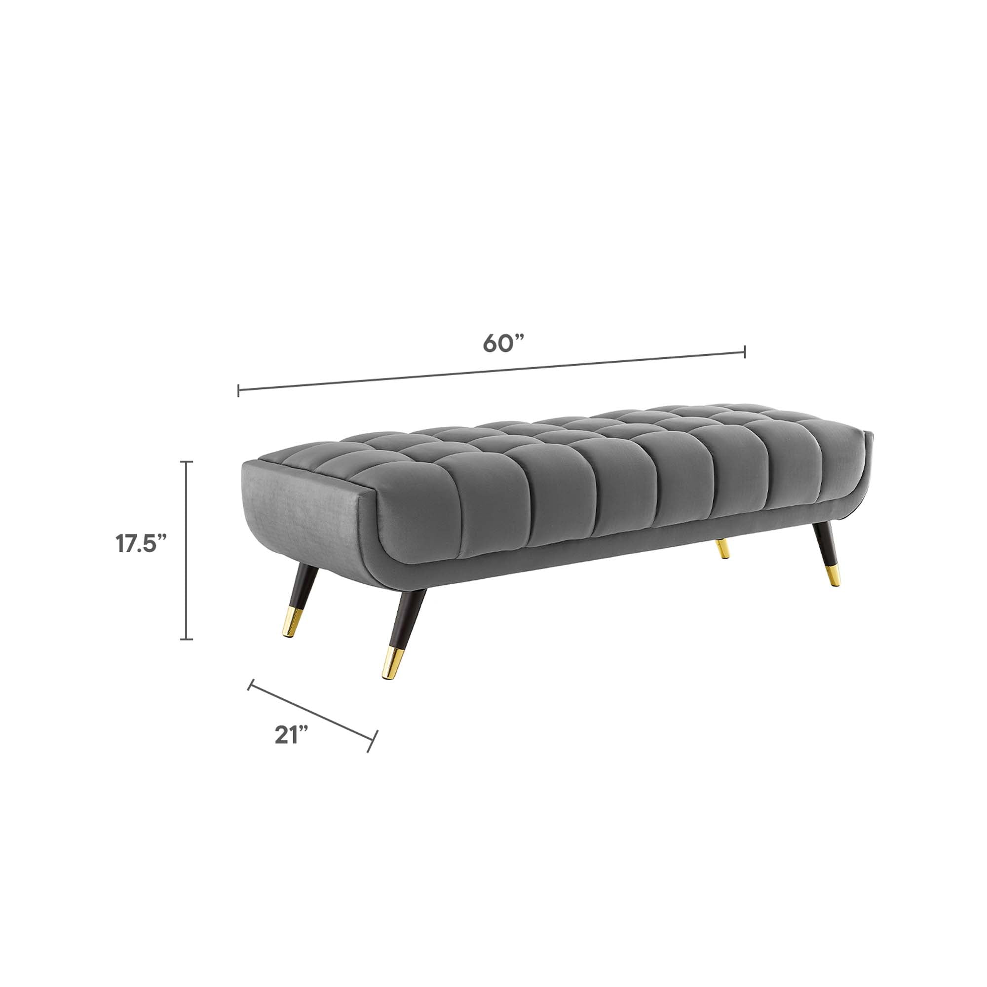 Adept 60" Performance Velvet Bench