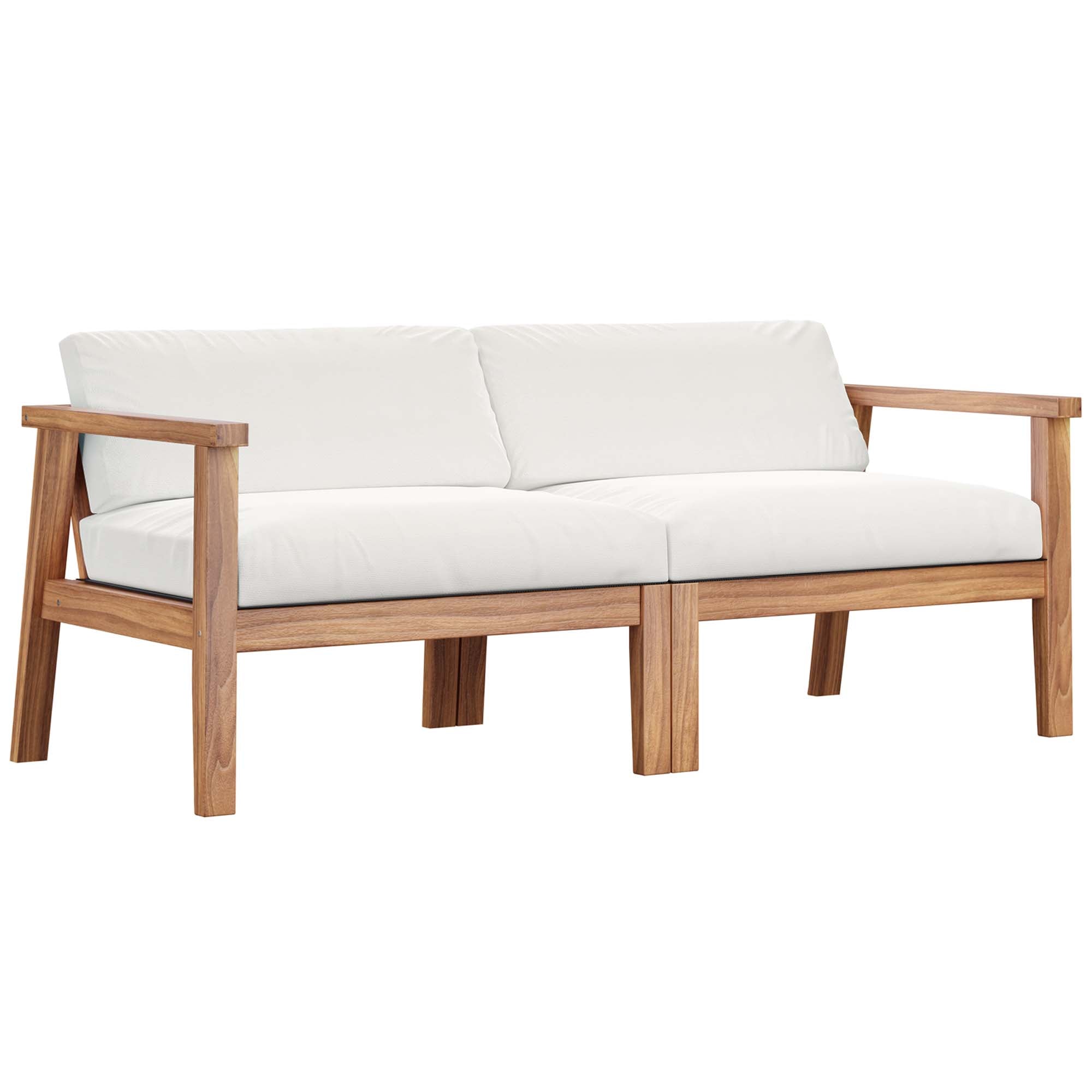 Bayport Outdoor Patio Teak Wood 2-Seater Loveseat