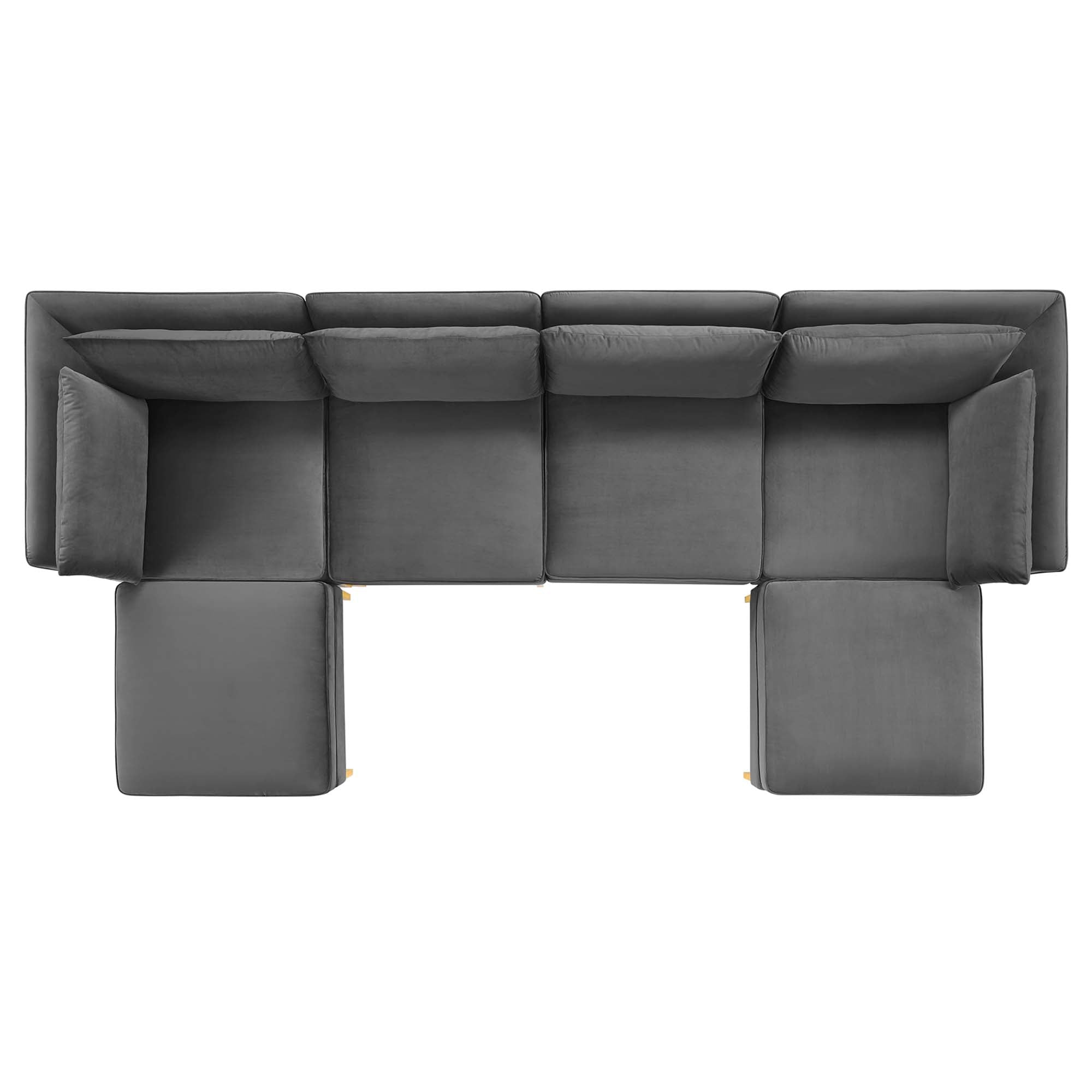 Ardent 6-Piece Performance Velvet Sectional Sofa