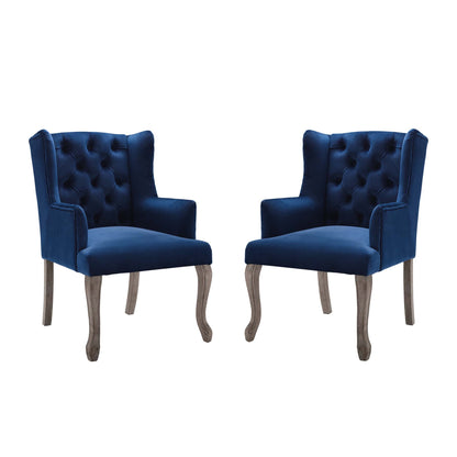 Realm Armchair Performance Velvet Set of 2