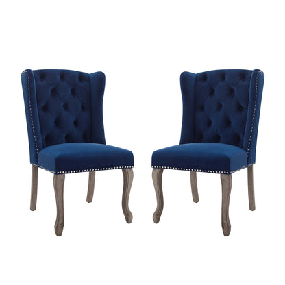 Apprise Side Chair Performance Velvet Set of 2