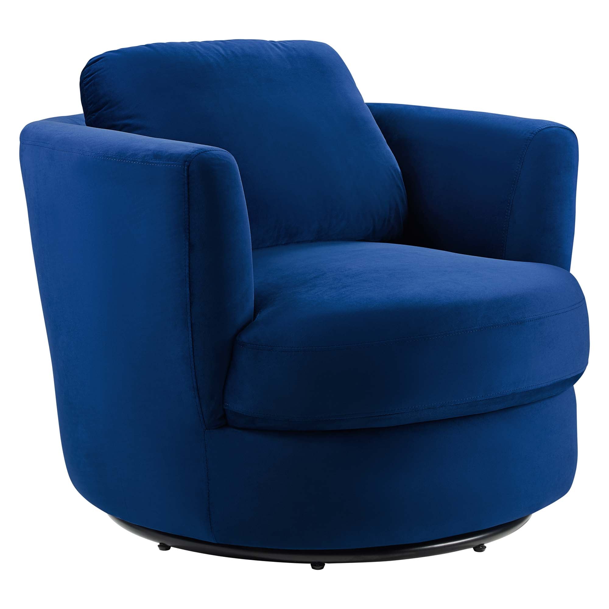 Pirouette Performance Velvet Swivel Armchair