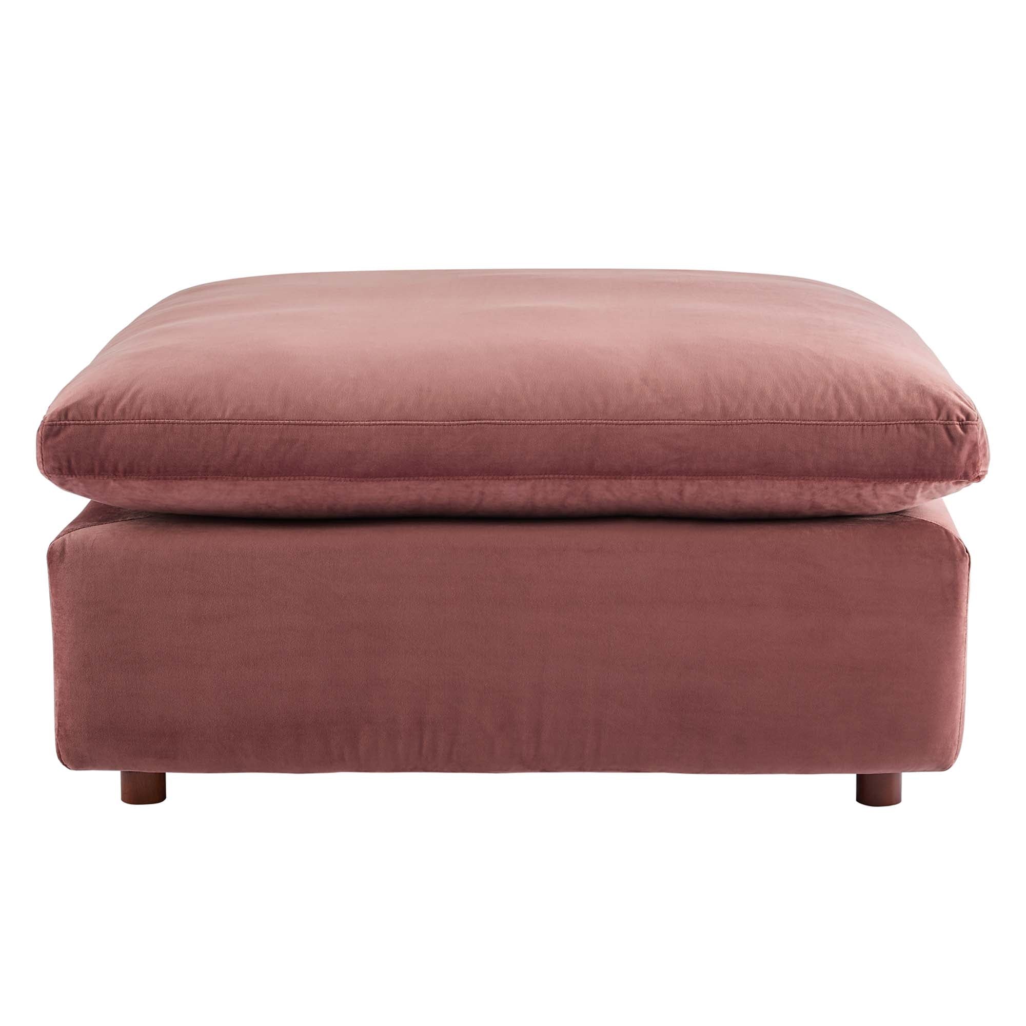 Commix Down Filled Overstuffed Performance Velvet Ottoman