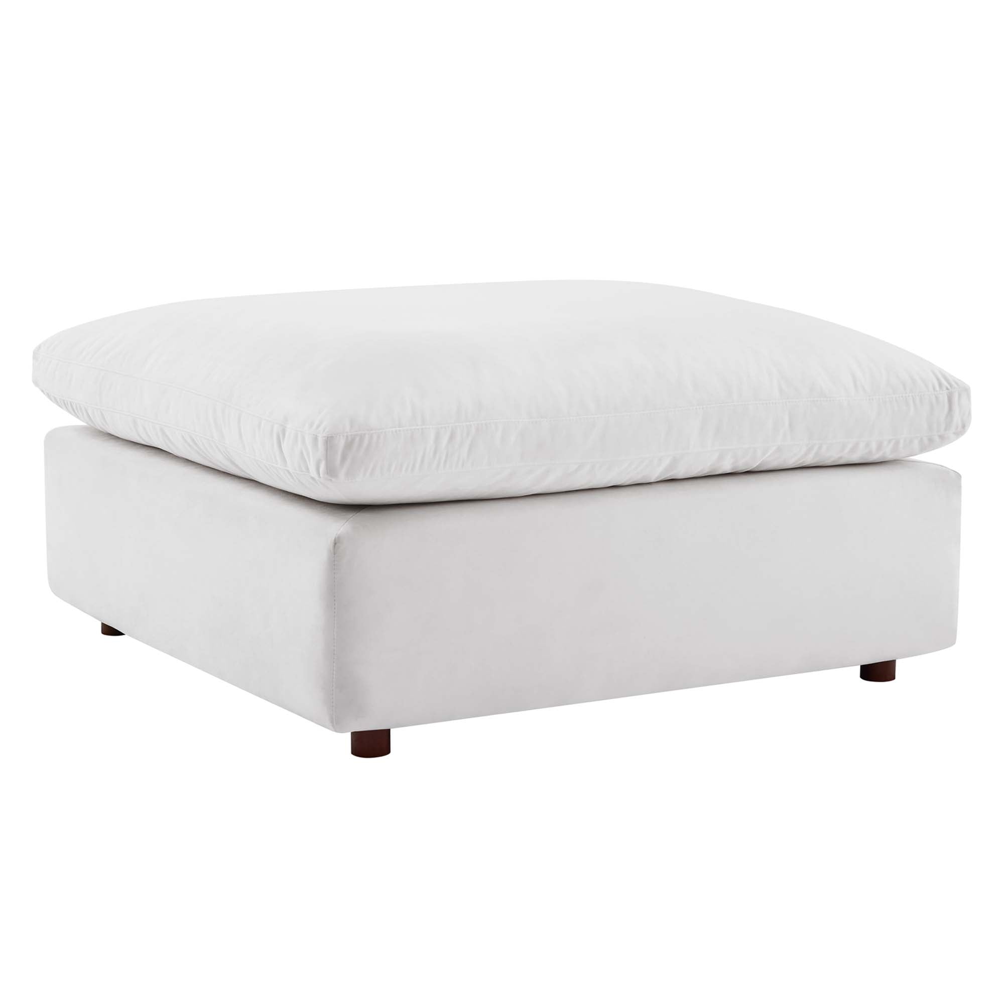 Commix Down Filled Overstuffed Performance Velvet Ottoman