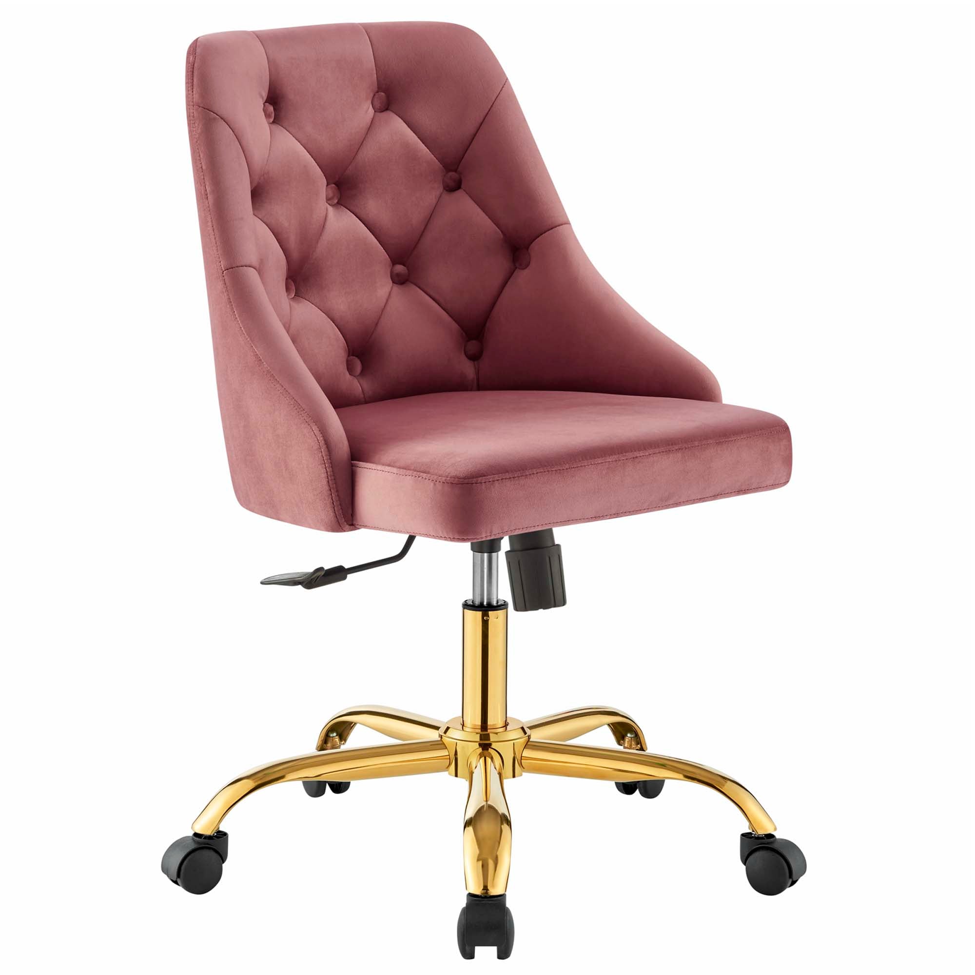 Distinct Tufted Swivel Performance Velvet Office Chair