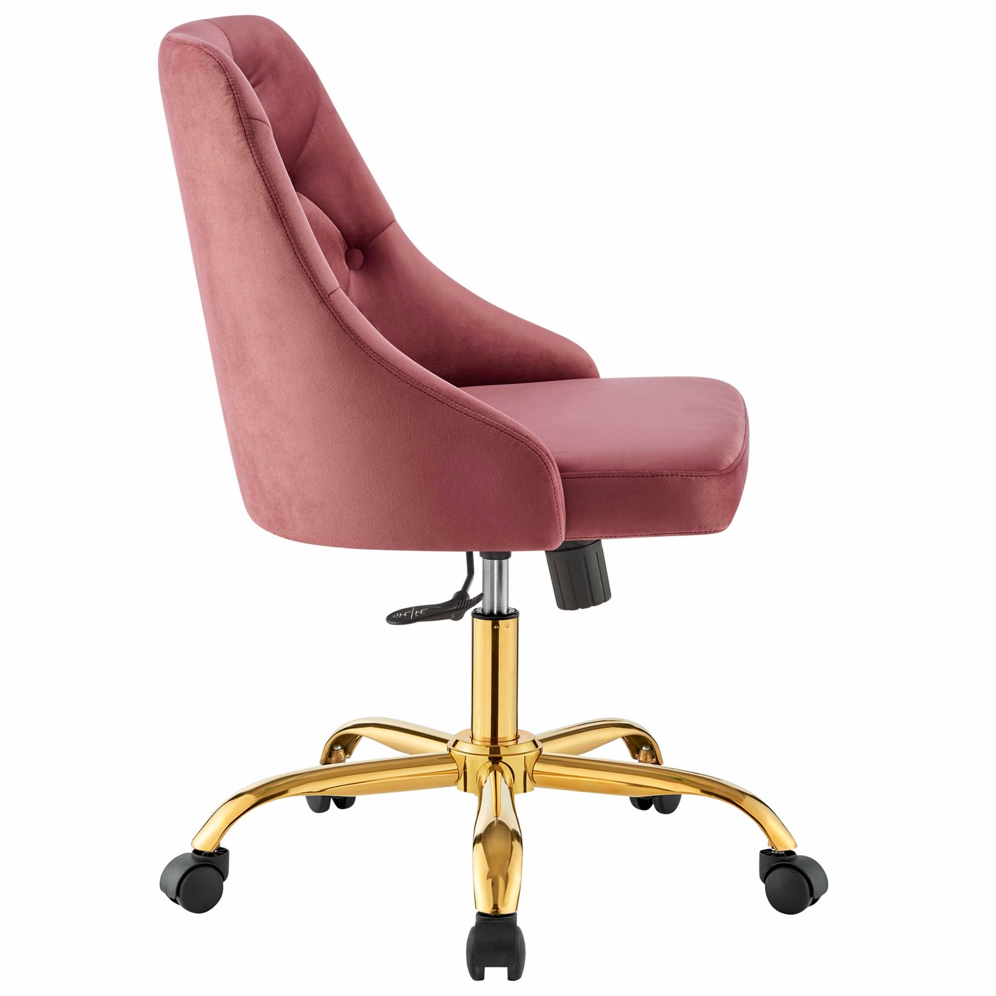 Distinct Tufted Swivel Performance Velvet Office Chair