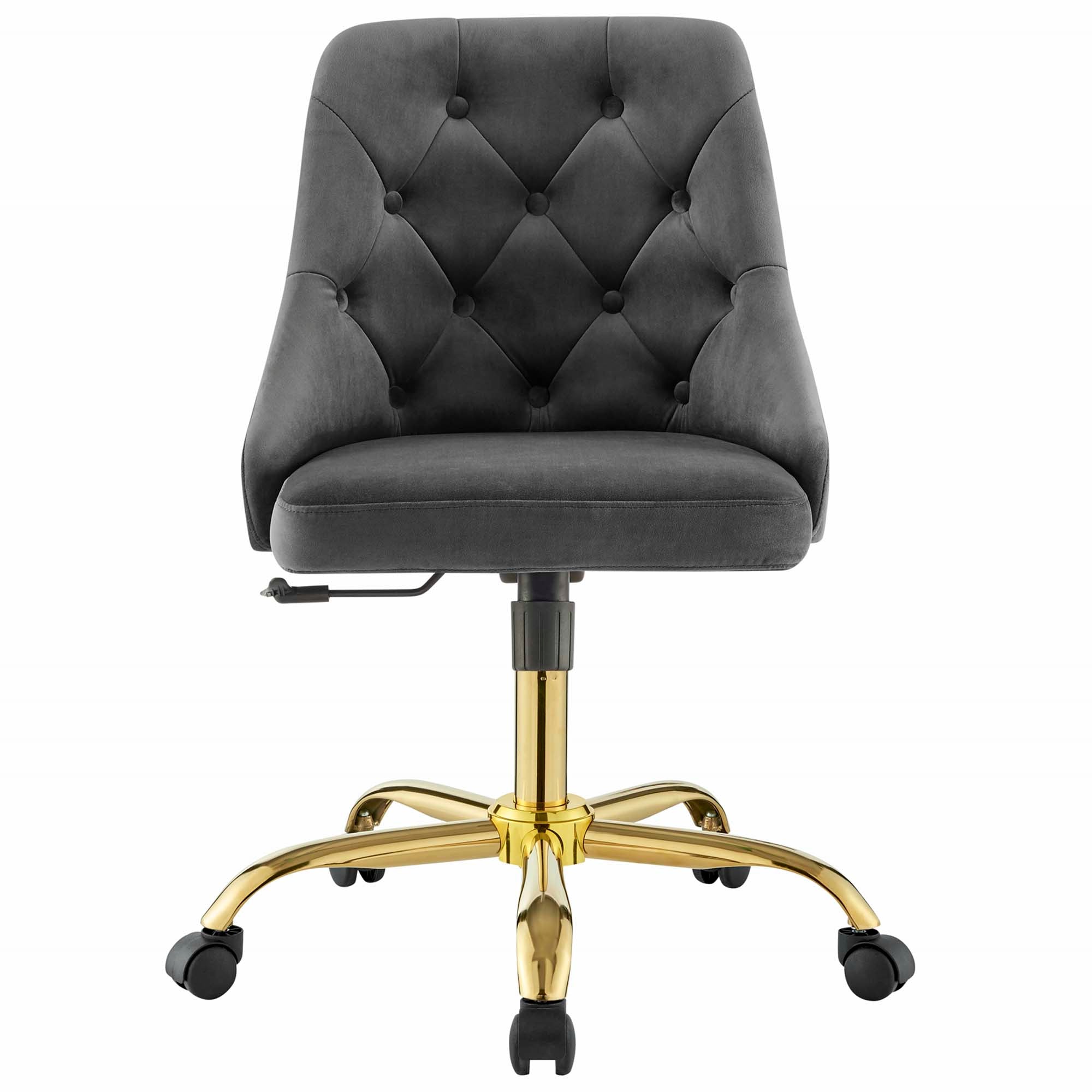 Distinct Tufted Swivel Performance Velvet Office Chair