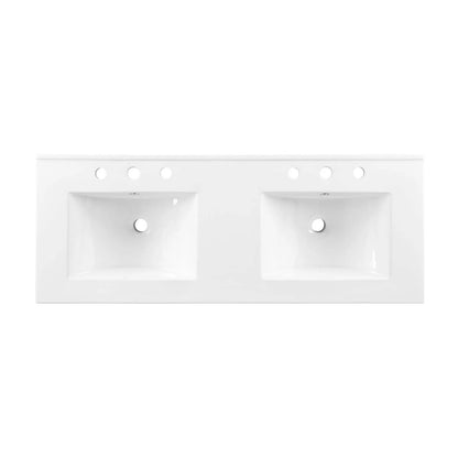 Cayman 48" Double White  Basin Bathroom Sink