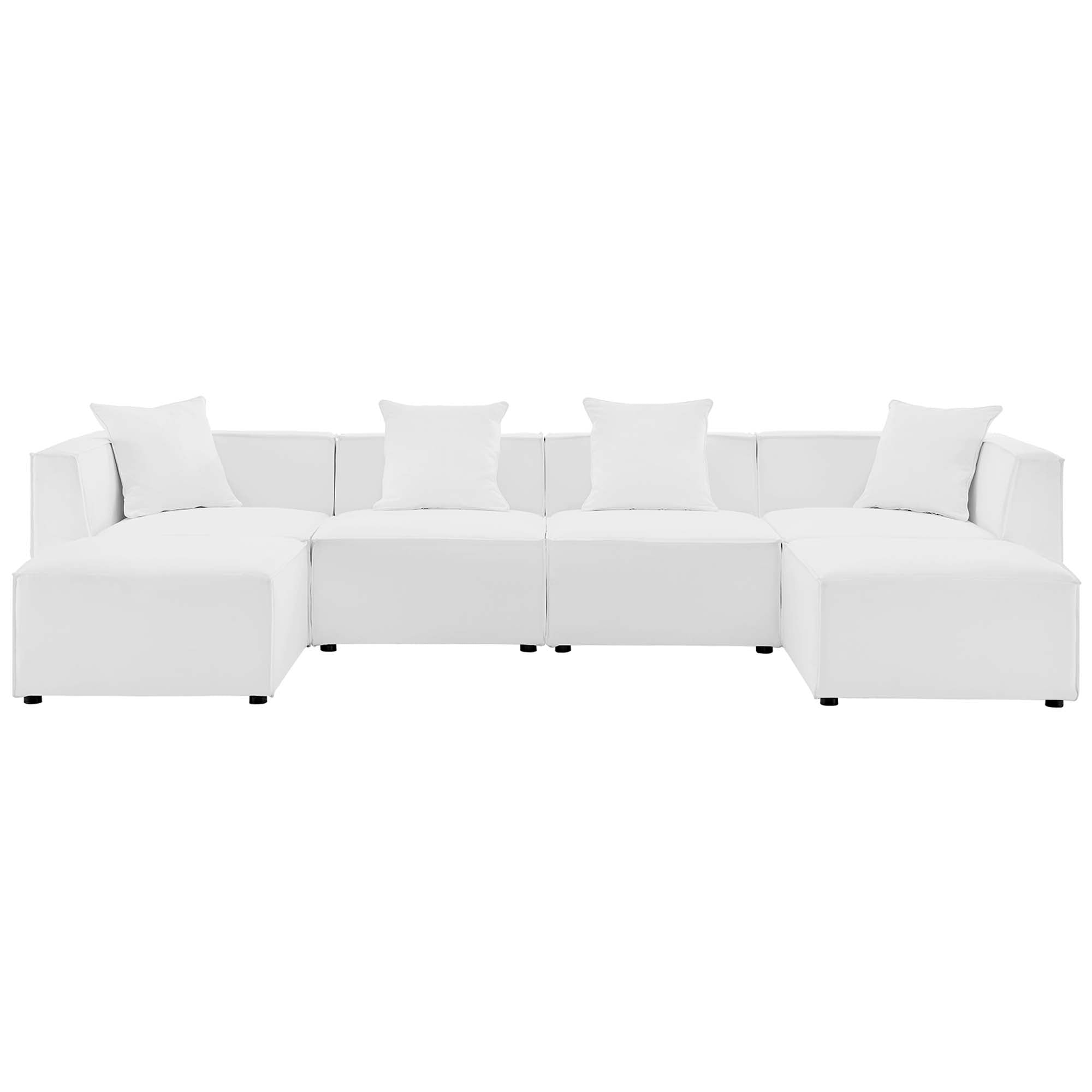 Saybrook Outdoor Patio Upholstered 6-Piece Sectional Sofa