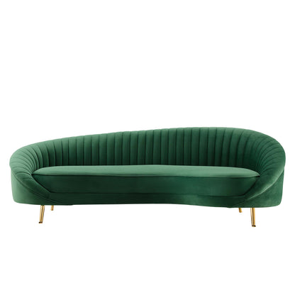 Camber Channel Tufted Performance Velvet Sofa