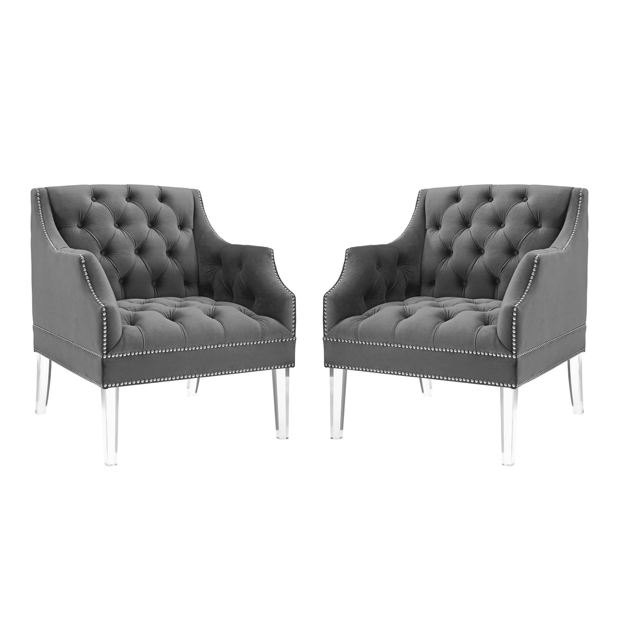 Proverbial Armchair Performance Velvet Set of 2