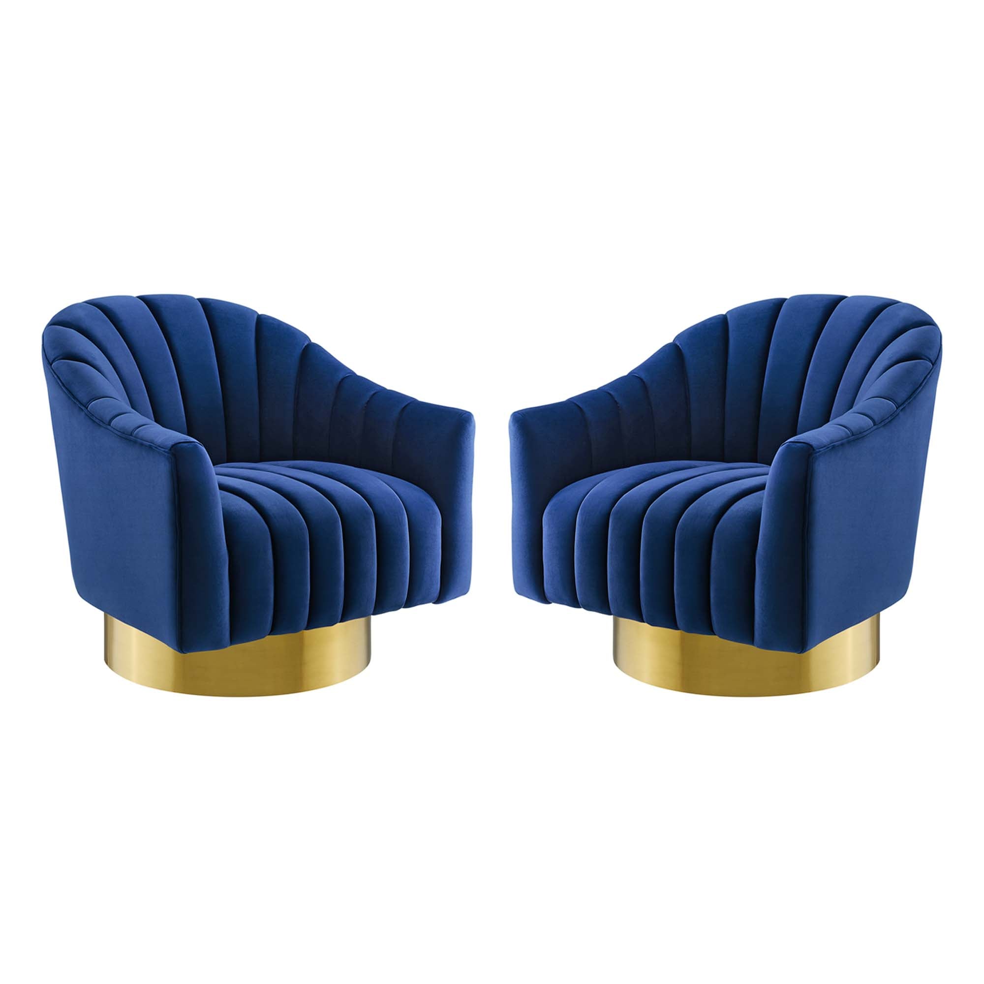 Buoyant Swivel Chair Performance Velvet Set of 2