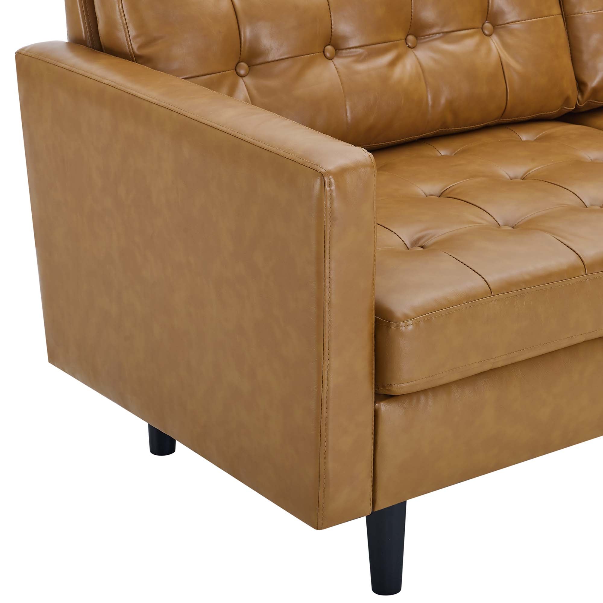 Exalt Tufted Vegan Leather Sofa