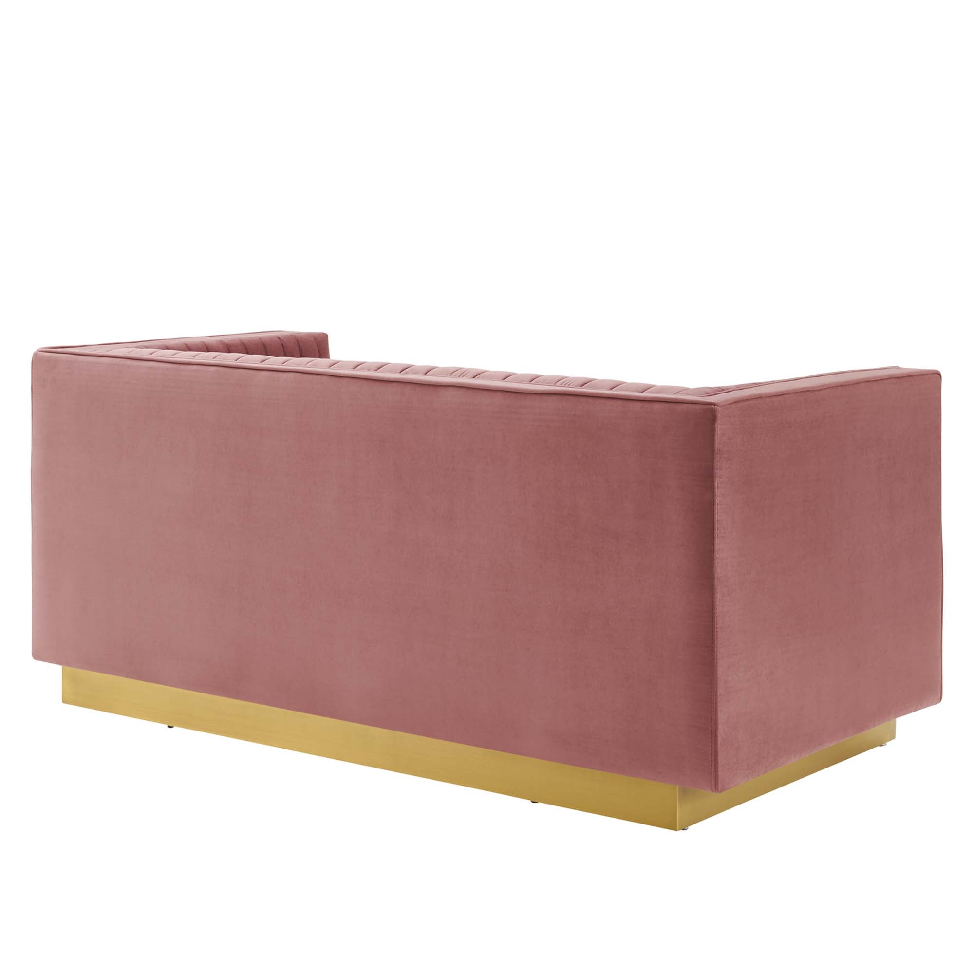 Sanguine Vertical Channel Tufted Performance Velvet Loveseat