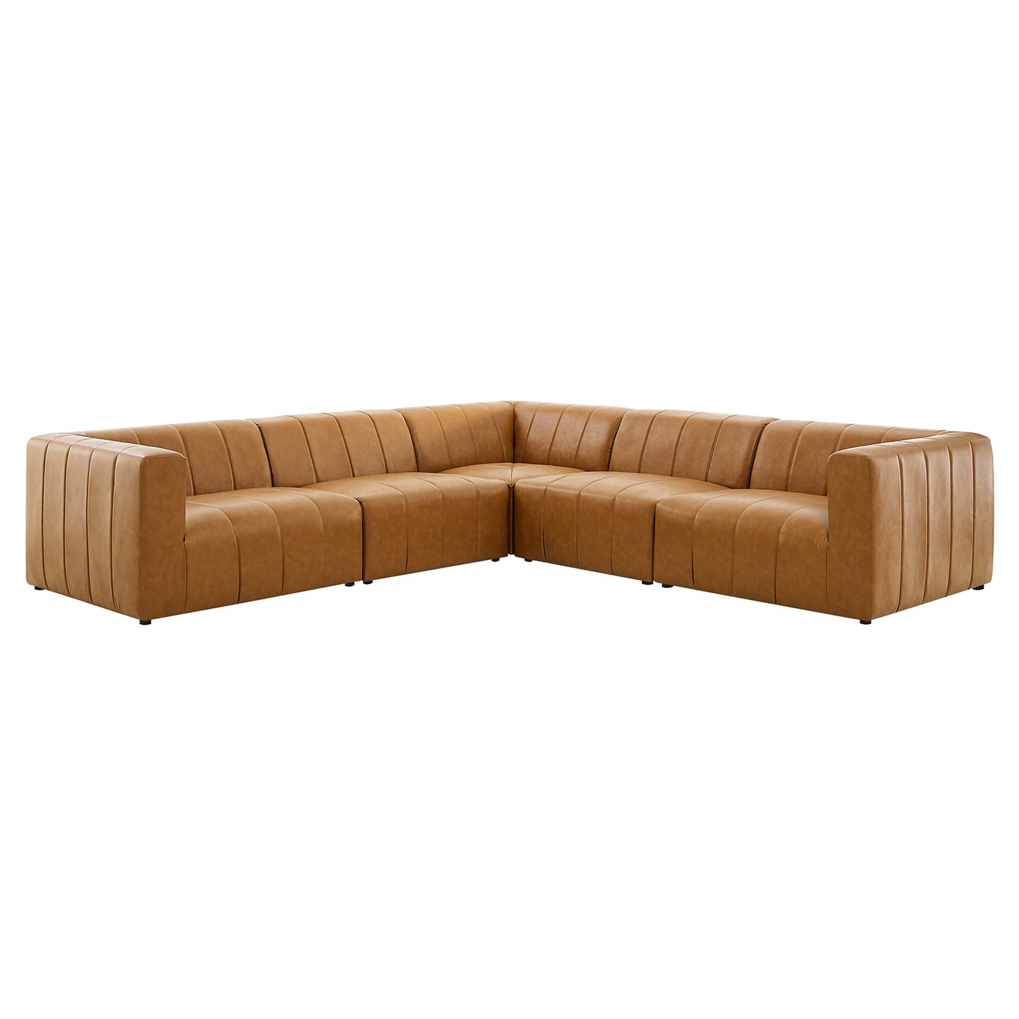 Bartlett Vegan Leather 5-Piece Sectional Sofa