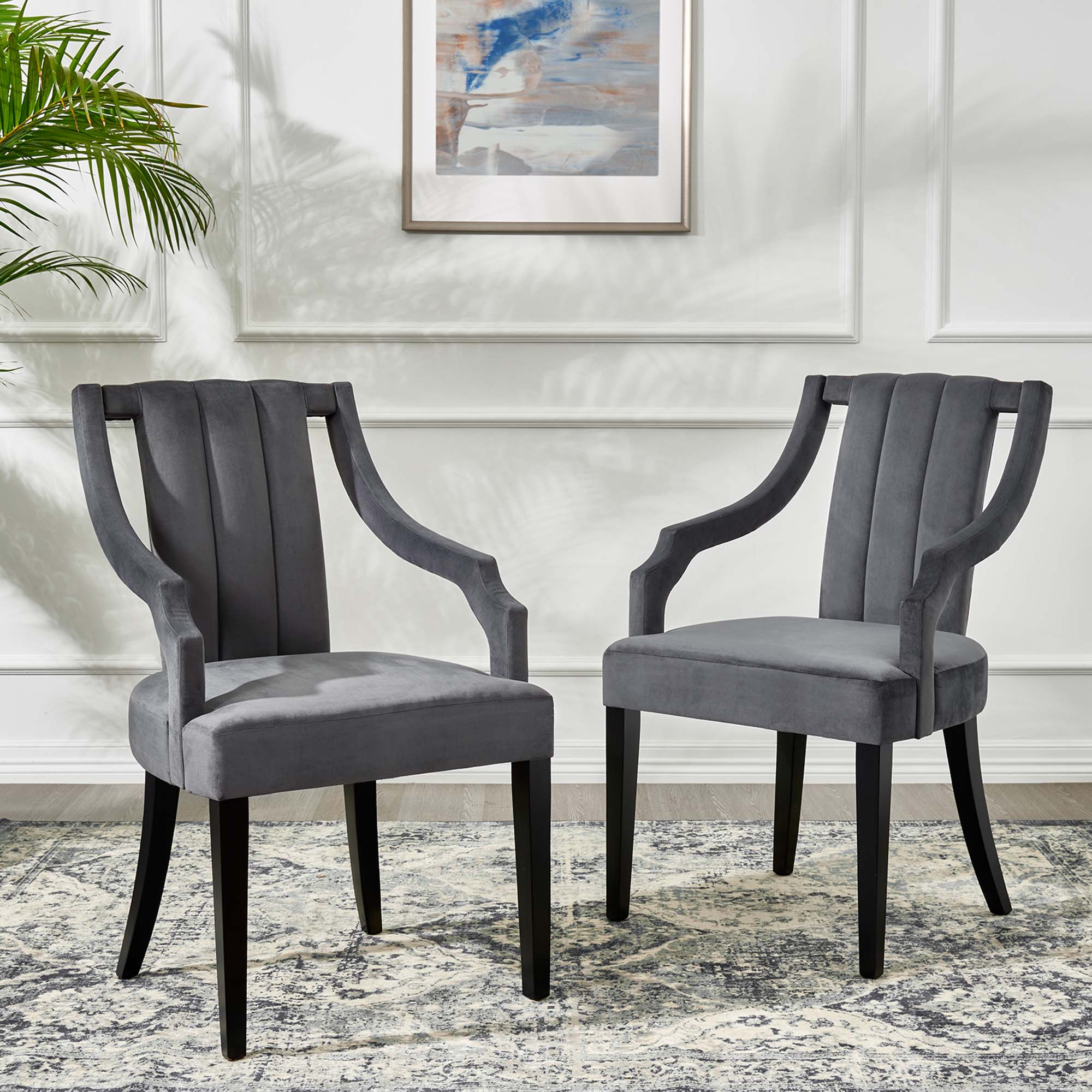 Virtue Performance Velvet Dining Chairs - Set of 2