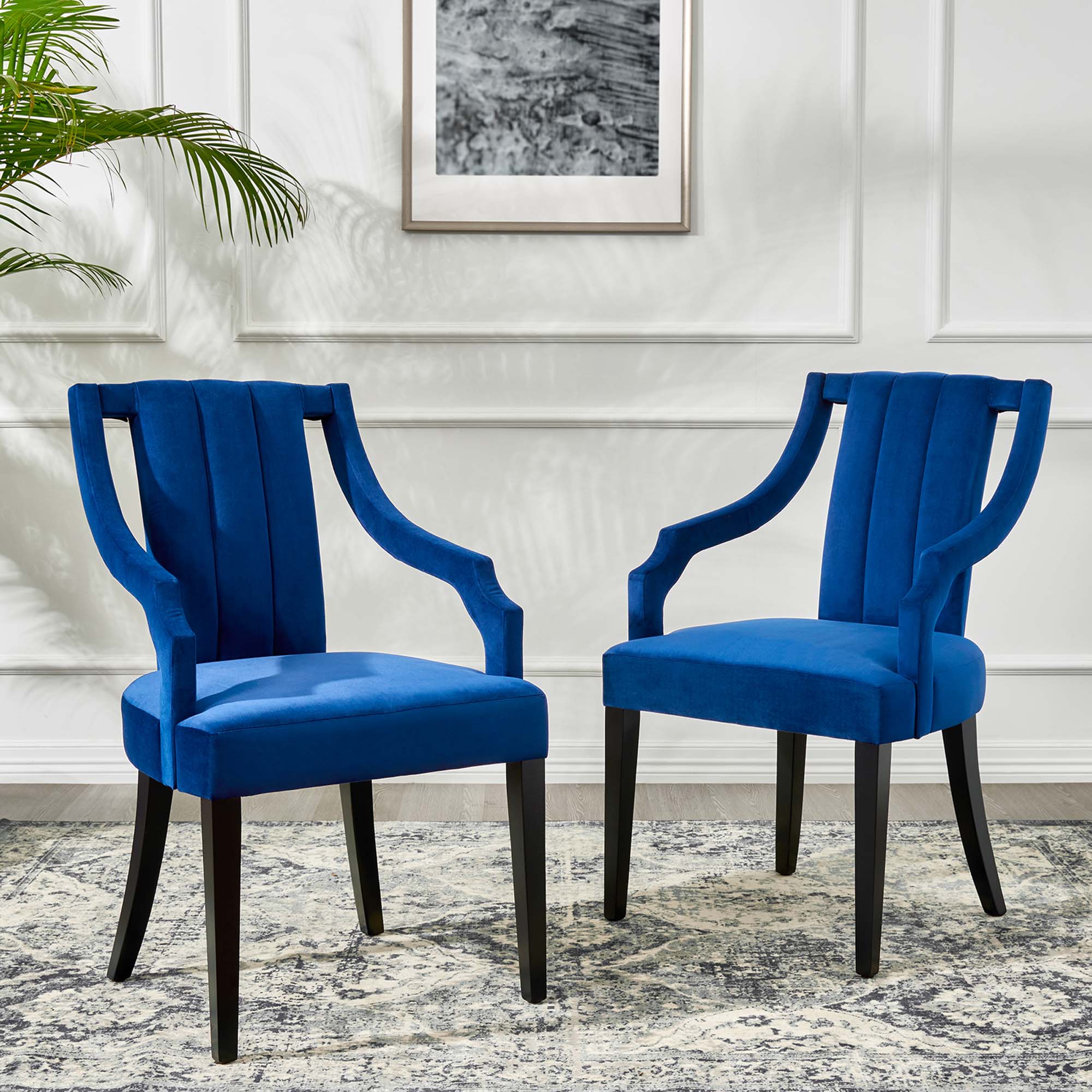 Virtue Performance Velvet Dining Chairs - Set of 2