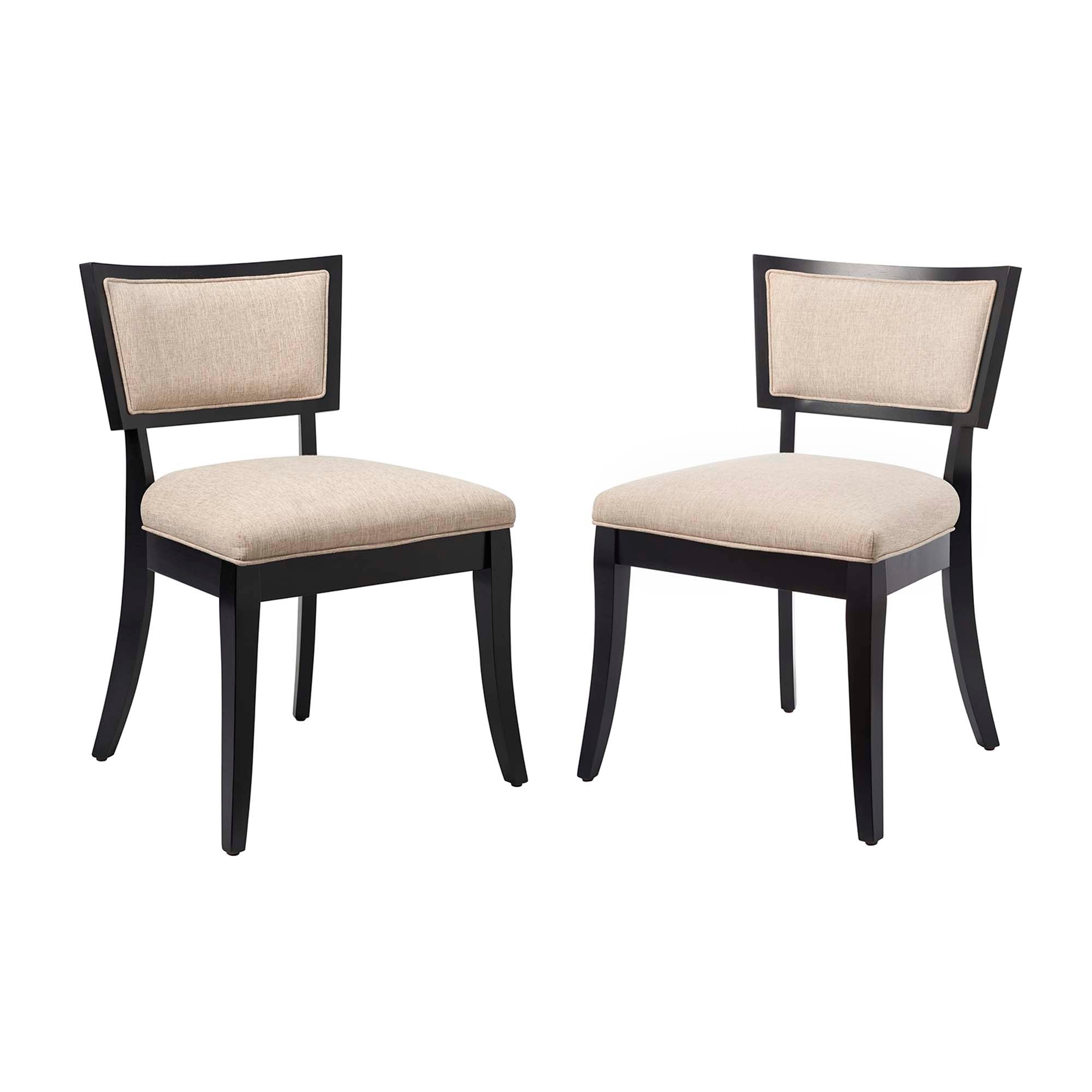 Pristine Upholstered Fabric Dining Chairs - Set of 2