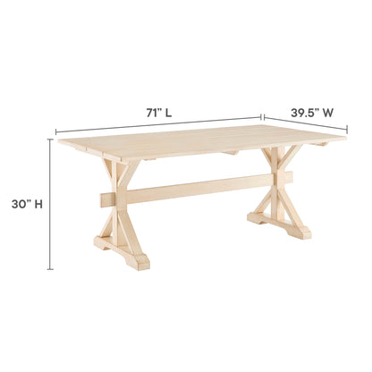 Windchime 71" Wood Dining Table