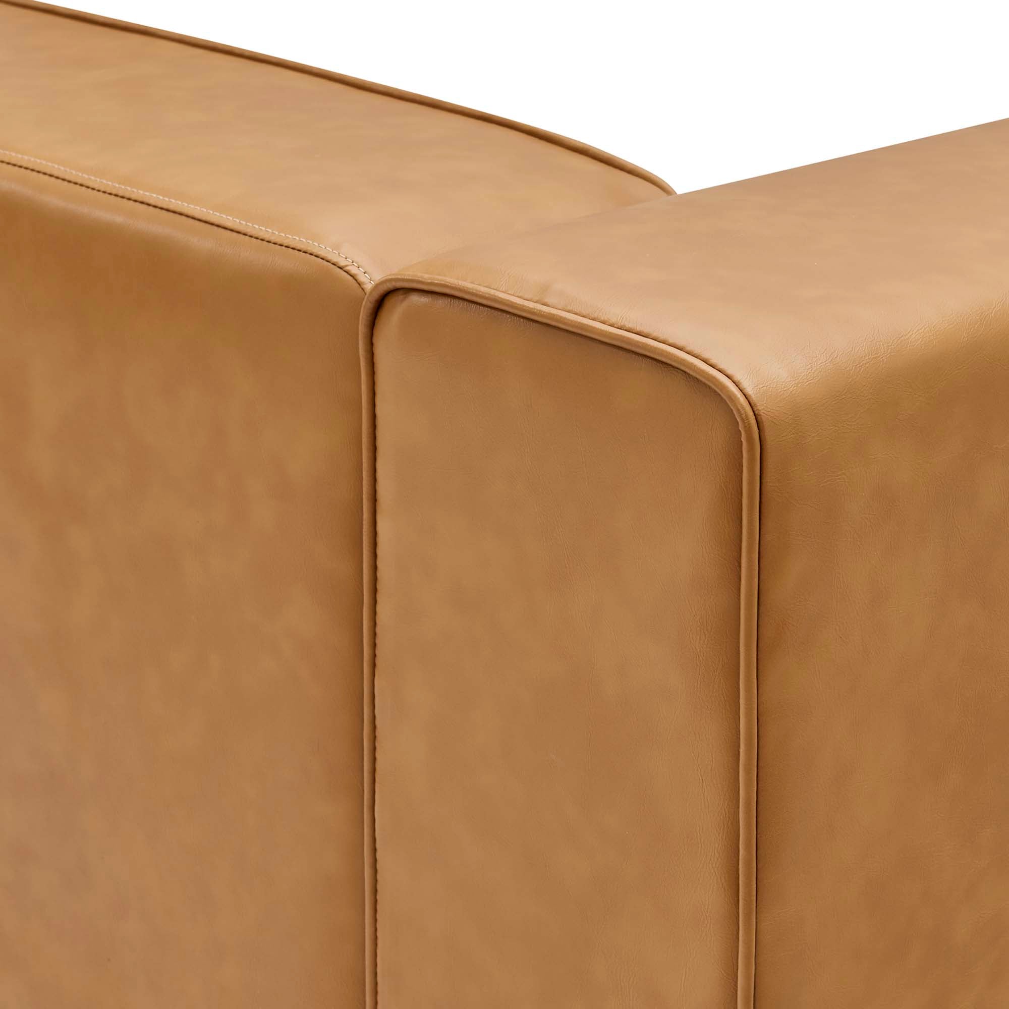 Mingle Vegan Leather Left-Arm Chair