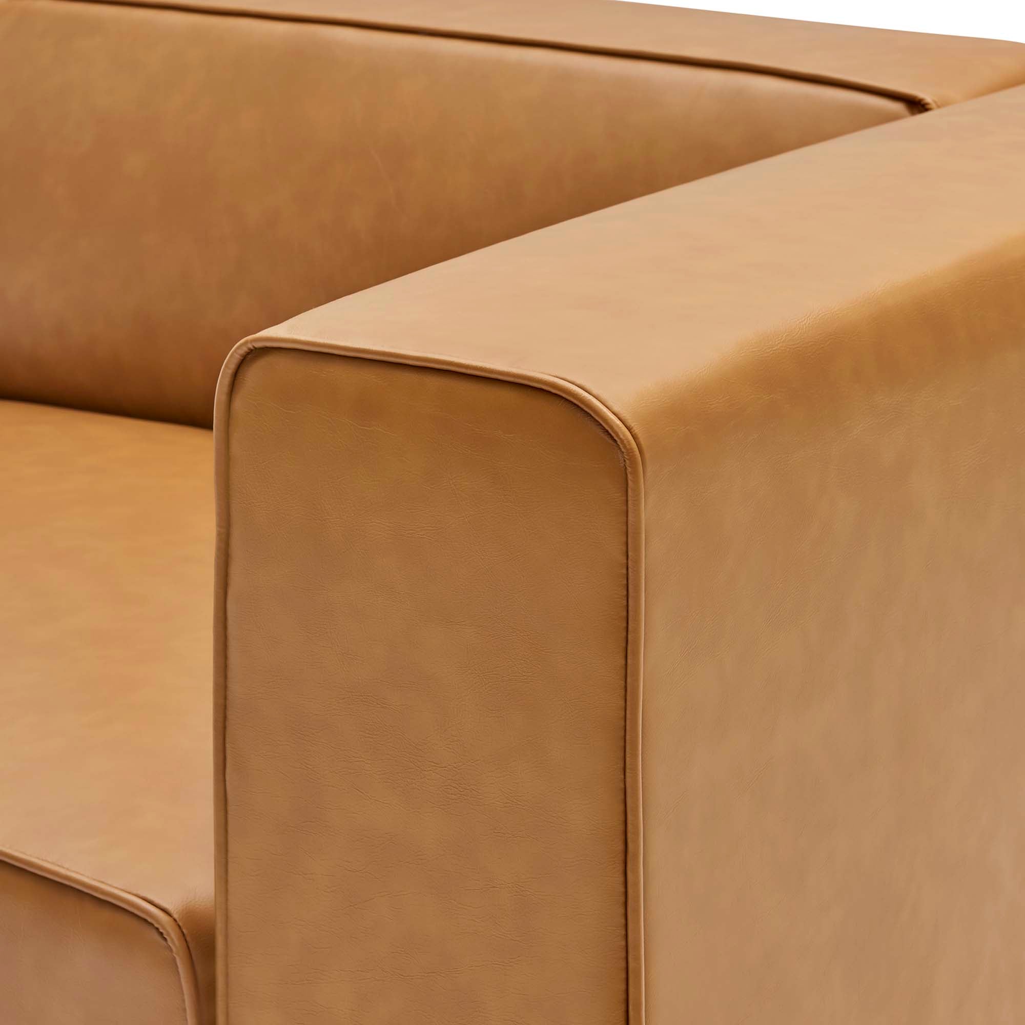 Mingle Vegan Leather Right-Arm Chair