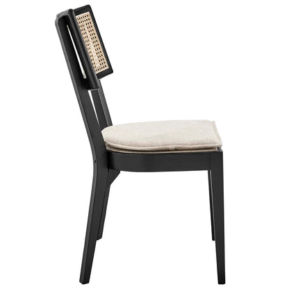 Caledonia Black Beige Wood Dining Chair