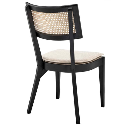 Caledonia Black Beige Wood Dining Chair