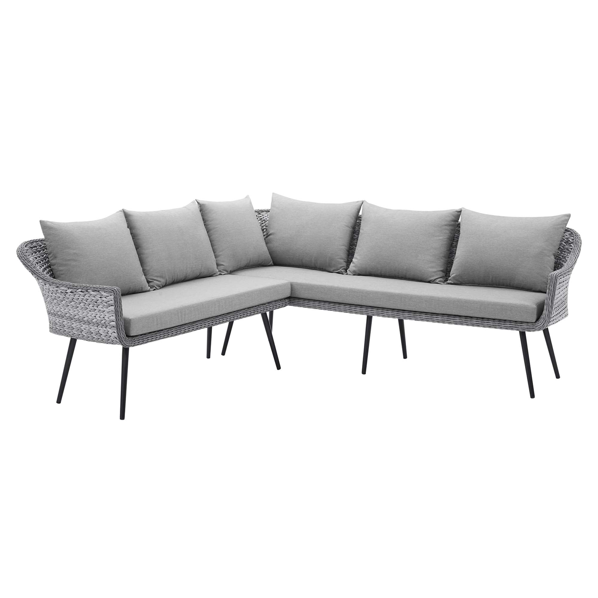 Endeavor Outdoor Patio Wicker Rattan Sectional Sofa