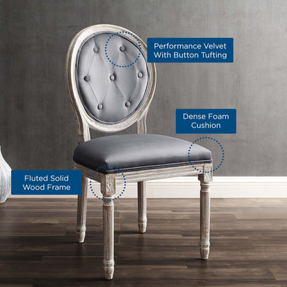 Arise Vintage French Performance Velvet Dining Side Chair