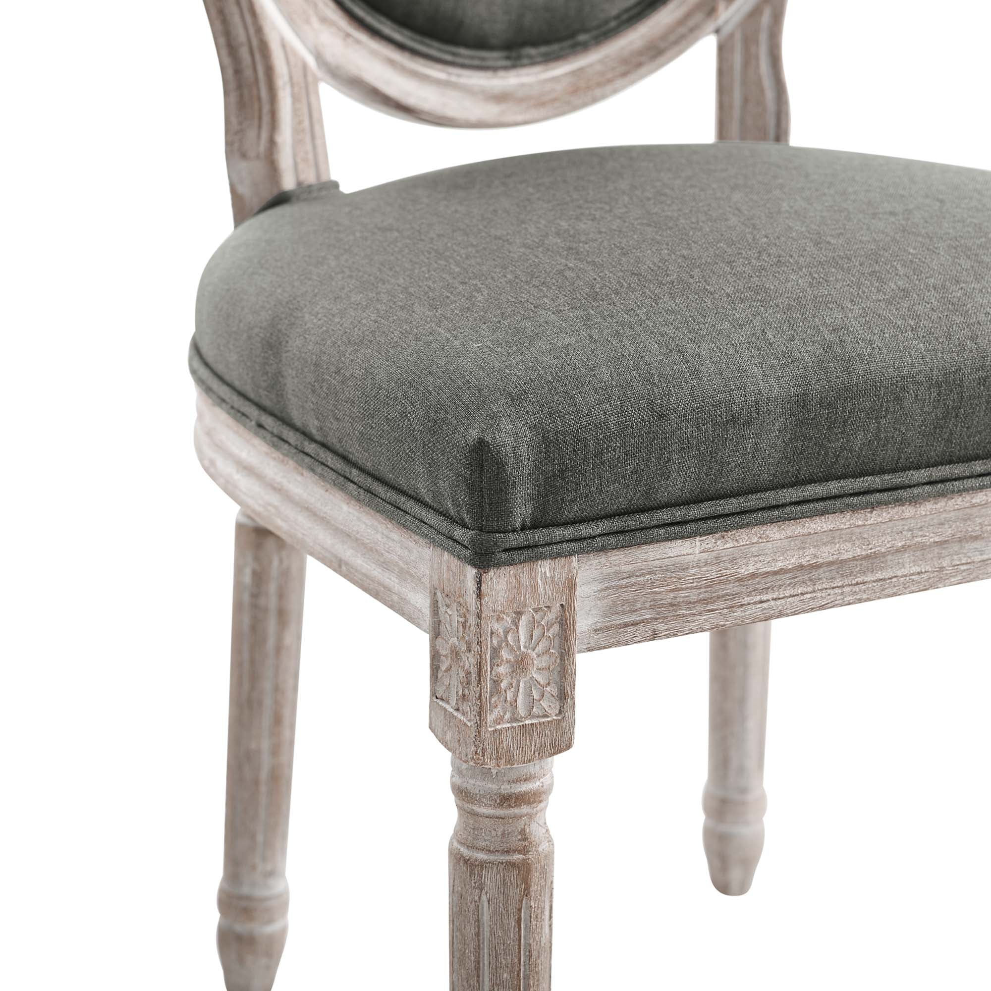 Emanate Vintage French Upholstered Fabric Dining Side Chair