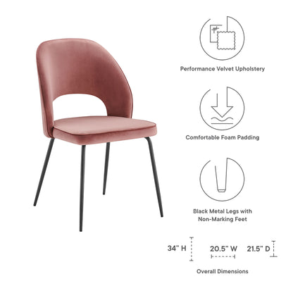 Nico Performance Velvet Dining Chair Set of 2