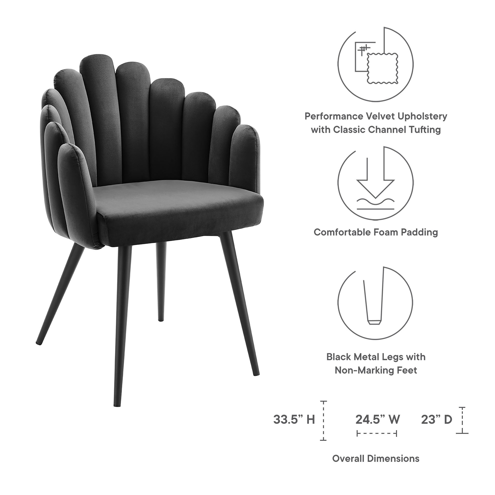 Vanguard Performance Velvet Dining Chair