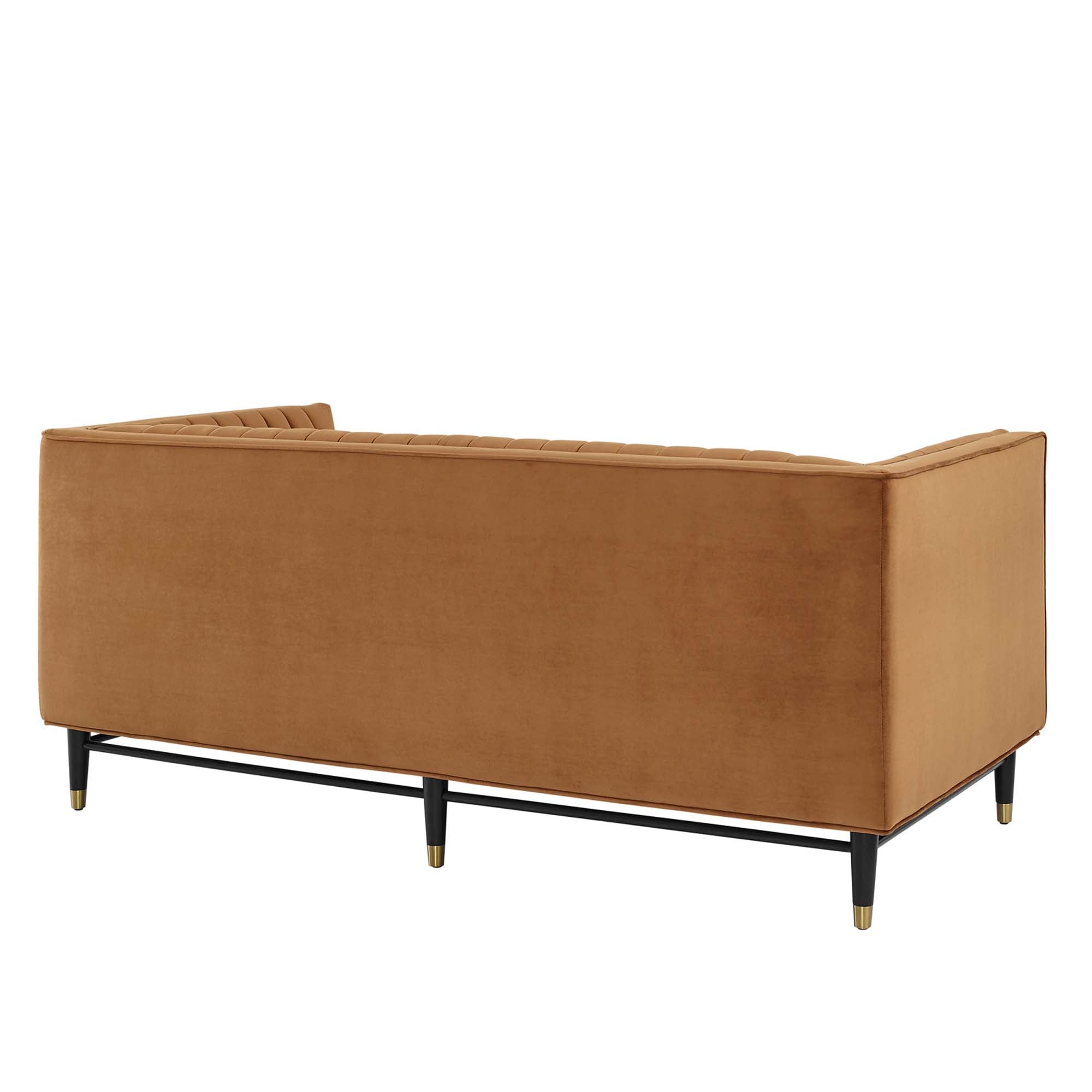 Devote Channel Tufted Performance Velvet Loveseat