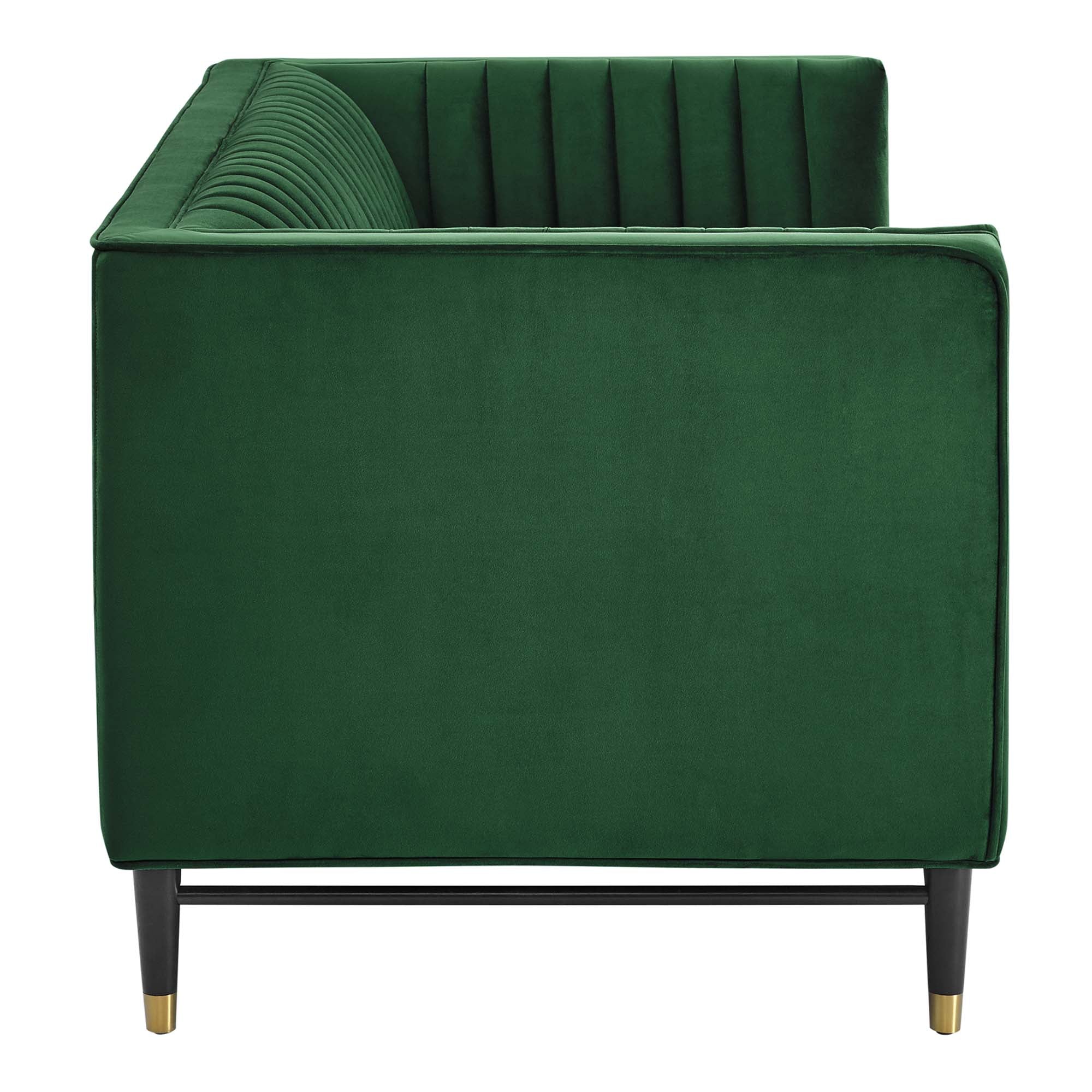 Devote Channel Tufted Performance Velvet Loveseat