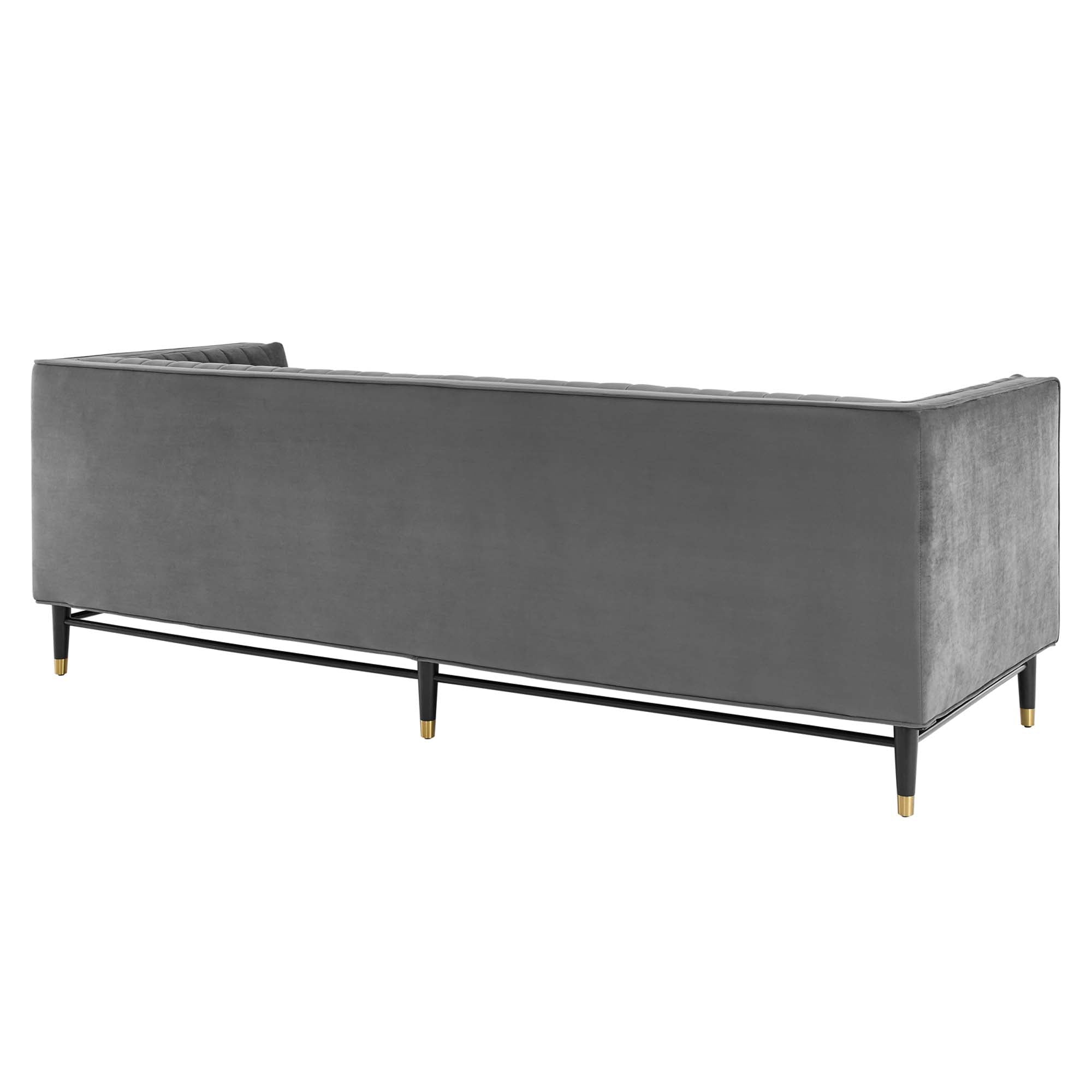 Devote Channel Tufted Performance Velvet Sofa