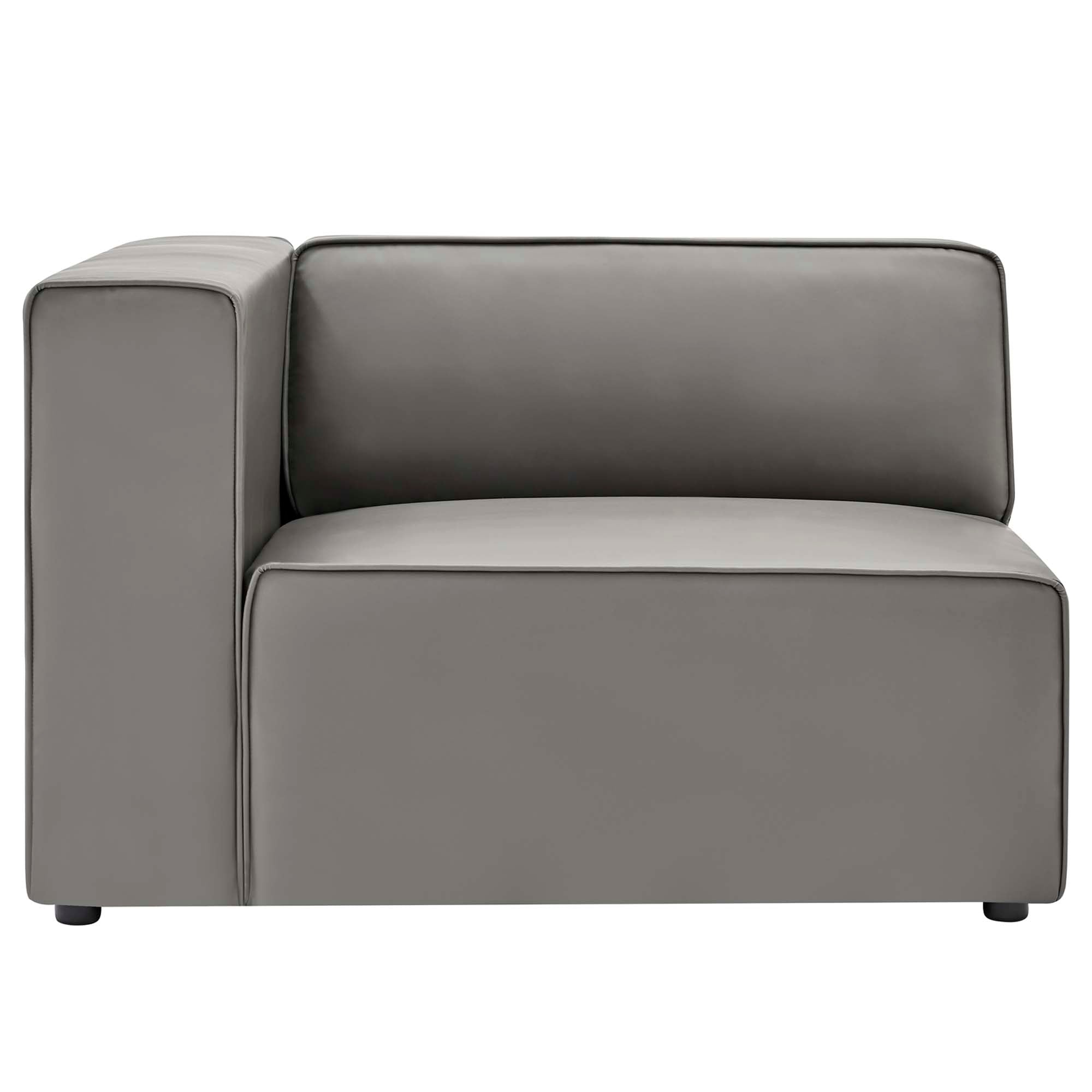 Mingle Vegan Leather Sofa and Ottoman Set